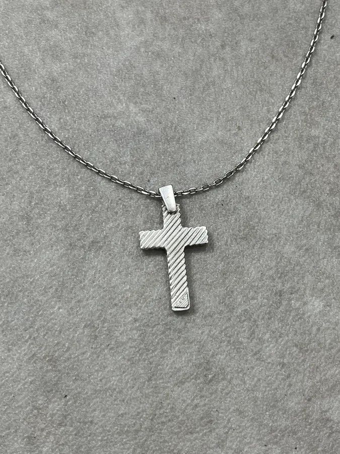 Emporio Armani 2000s Armani Silver Cross Necklace Size ONE SIZE - 3 Thumbnail
