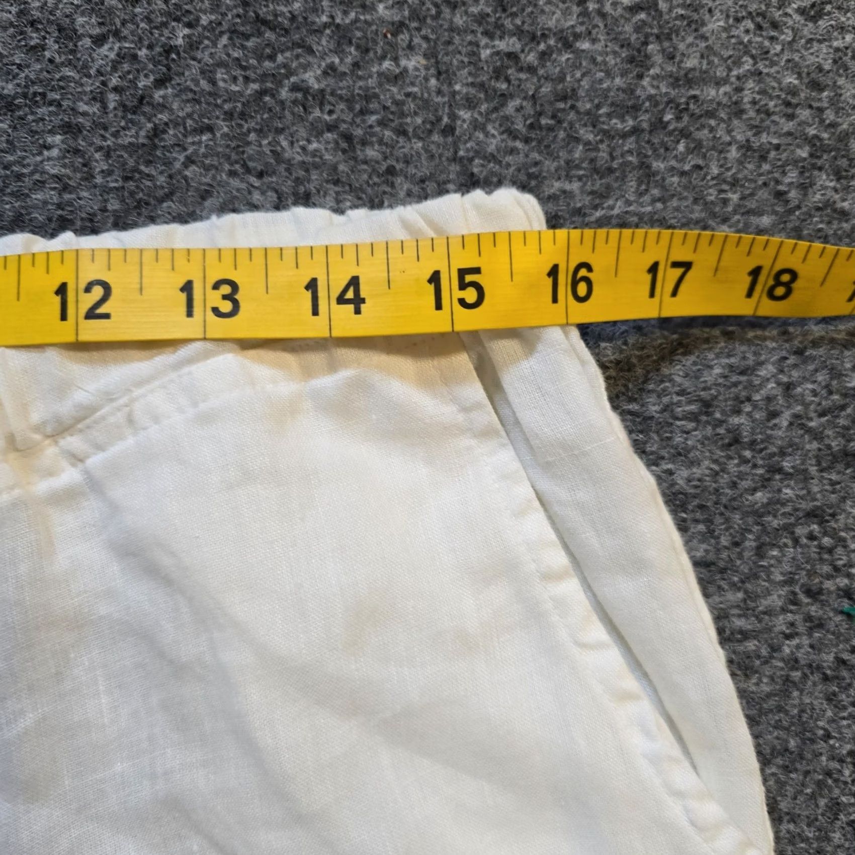 Vintage Dolma Pants Womens Medium White Linen Tapered Pull On Beachy Casual Capsule Size 32" / US 10 / IT 46 - 5 Thumbnail