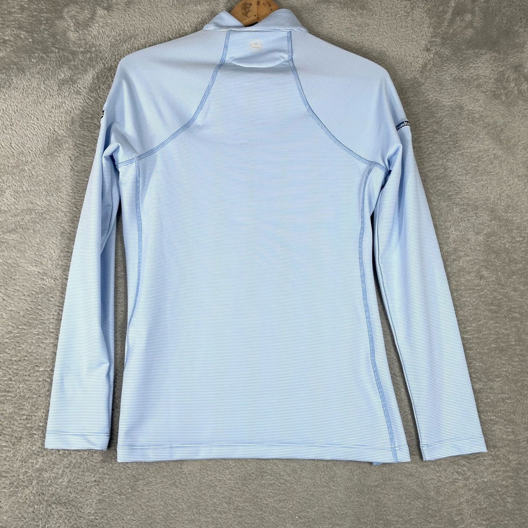 Peter Millar Peter Millar Pullover Womens S Blue Quarter Zip Striped Desert Classic Golf Size S / US 4 / IT 40 - 6 Thumbnail