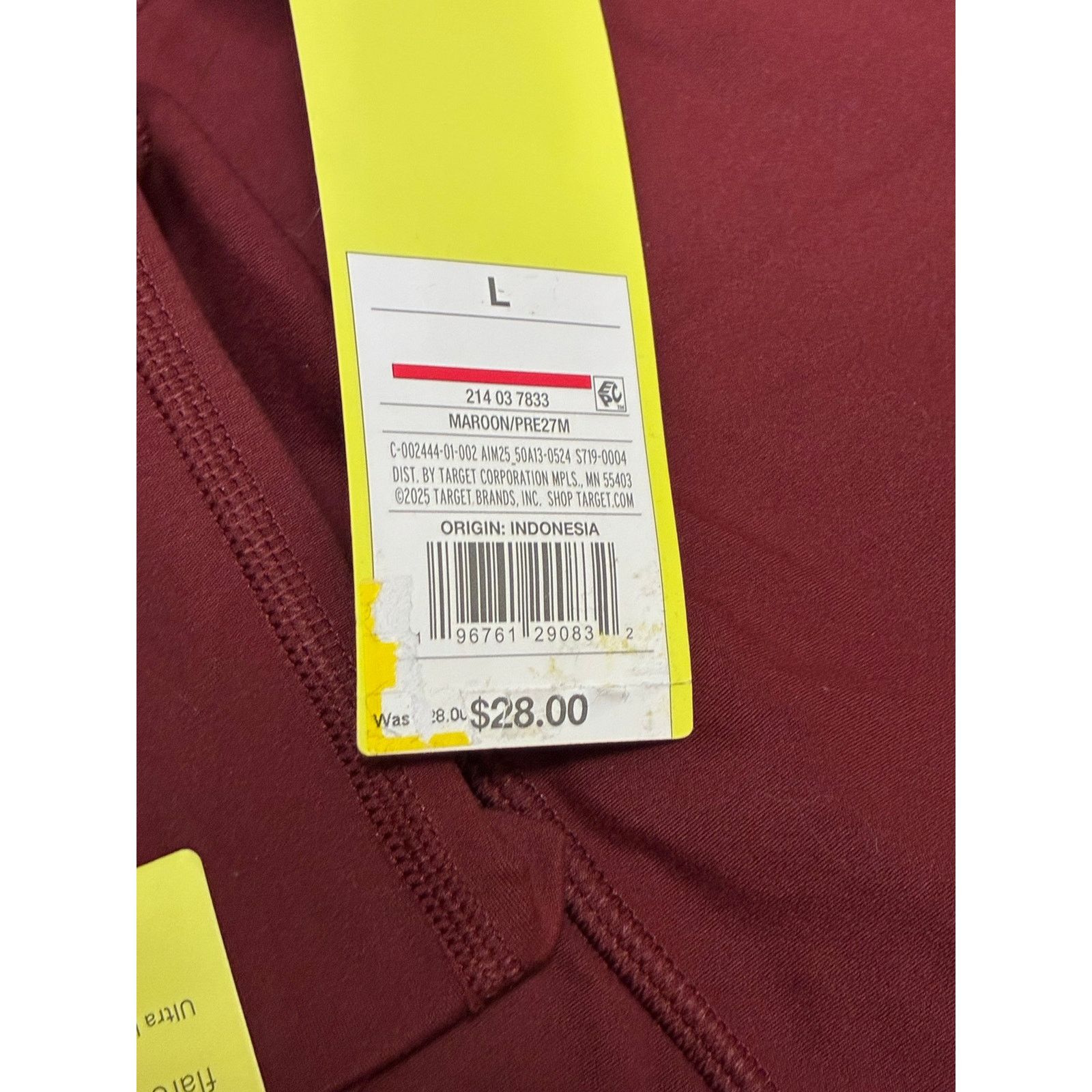 The Unbranded Brand All In Motion Women’s burgundy Flare Legging Size Large Size 34" / US 12 / IT 48 - 6 Thumbnail