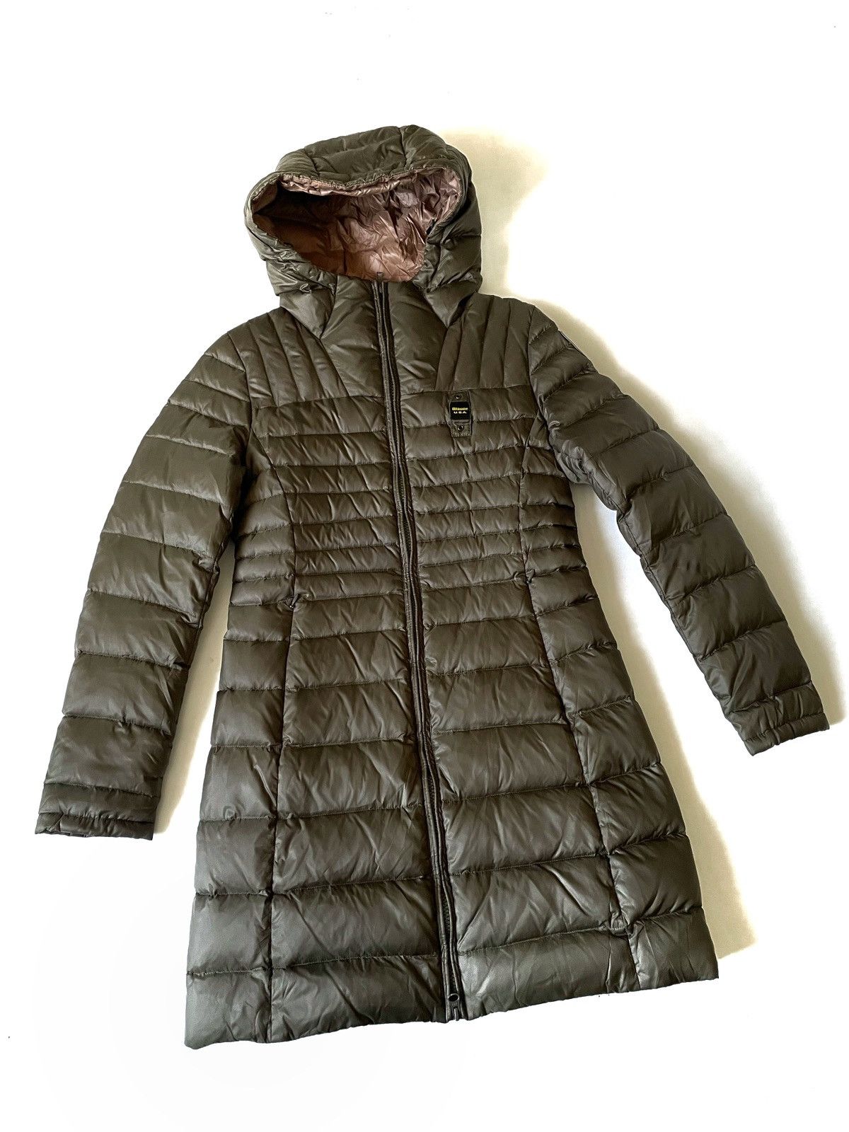 Other Women's Elongated Down Jacket Blauer USA Size XS Olive Color Size XS / US 0-2 / IT 36-38 - 1 Thumbnail
