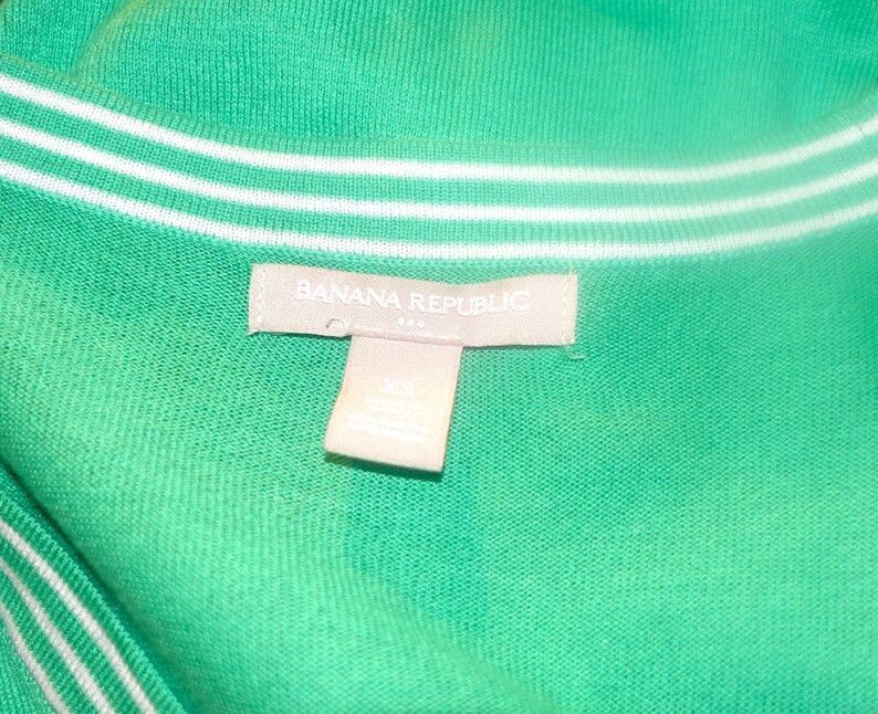 Banana Republic Banana Republic Green White Cardigan Sweater XS Size XS / US 0-2 / IT 36-38 - 7 Thumbnail