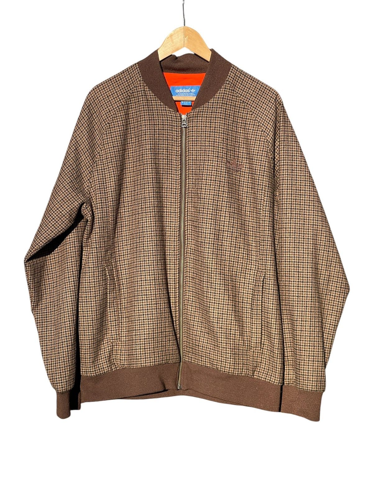 Adidas 2015 Adidas Tweed Wool Bomber Jacket UK style checkered Size US L / EU 52-54 / 3 - 1 Thumbnail