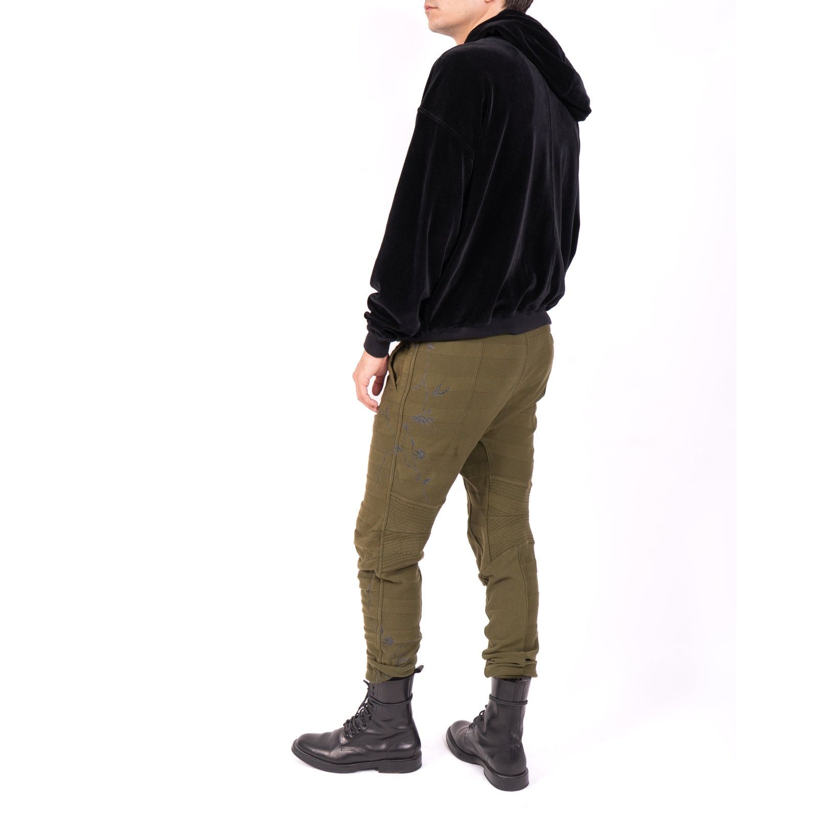 Haider Ackermann FW18 Embroidered Biker Sweatpants in Khaki Perth Size US 32 / EU 48 - 5 Thumbnail