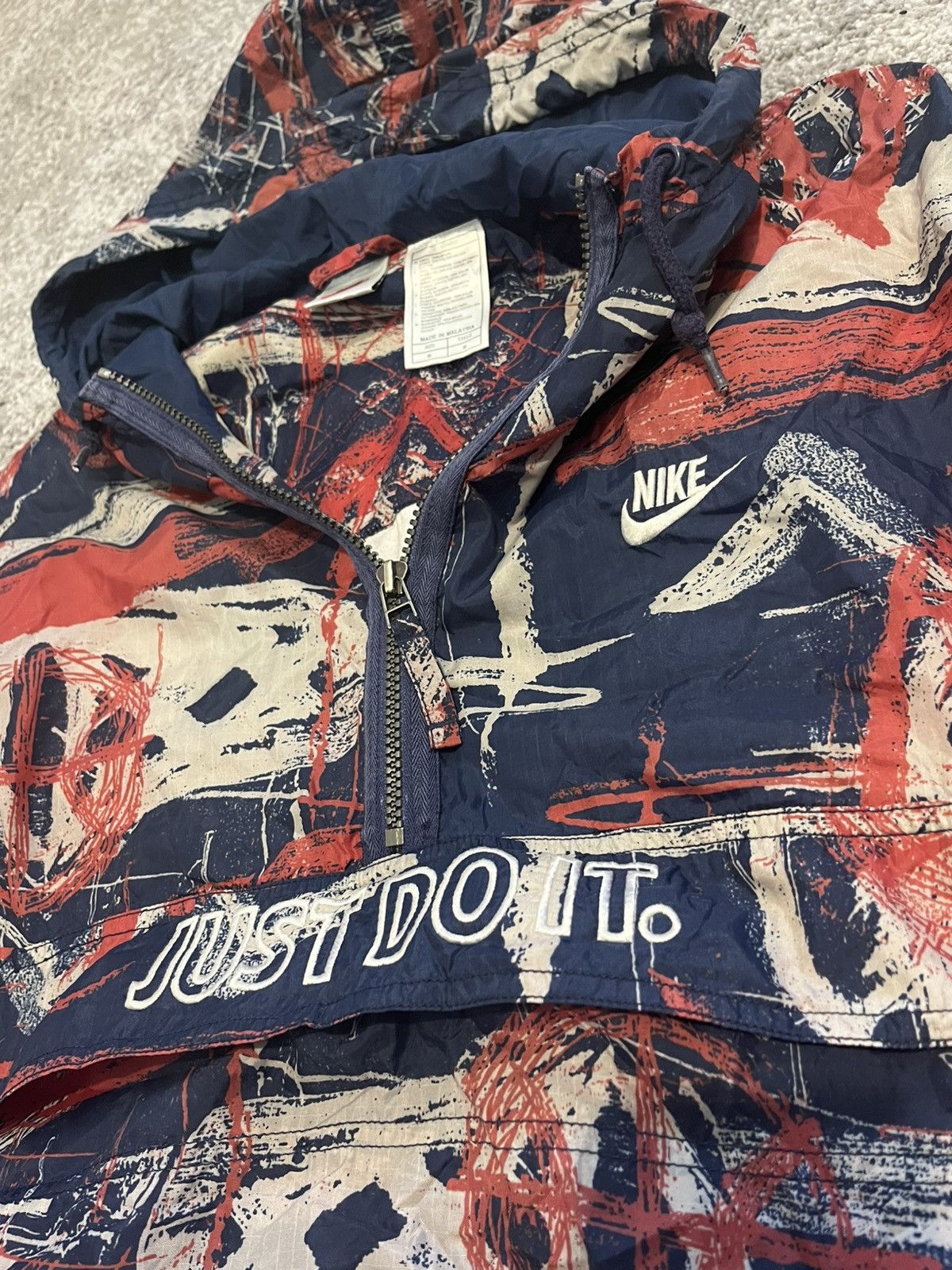 Nike Rare vintage Nike Anorak / Windbreaker Size US M / EU 48-50 / 2 - 2 Thumbnail