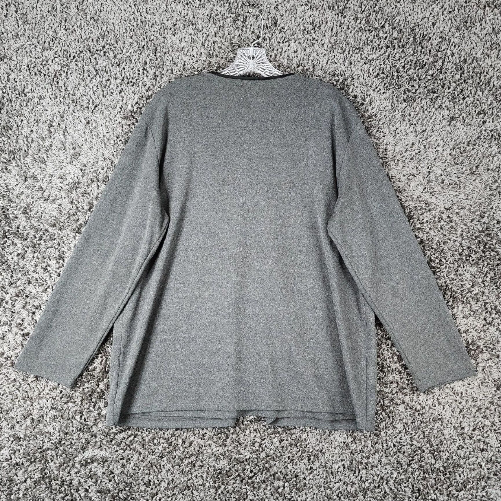 Vintage Notations Blouse Women Long Sleeve XL Gray 100% Polyester Made In USA XL Womens Gray Blouse Size XL / US 12-14 / IT 48-50 - 5 Thumbnail