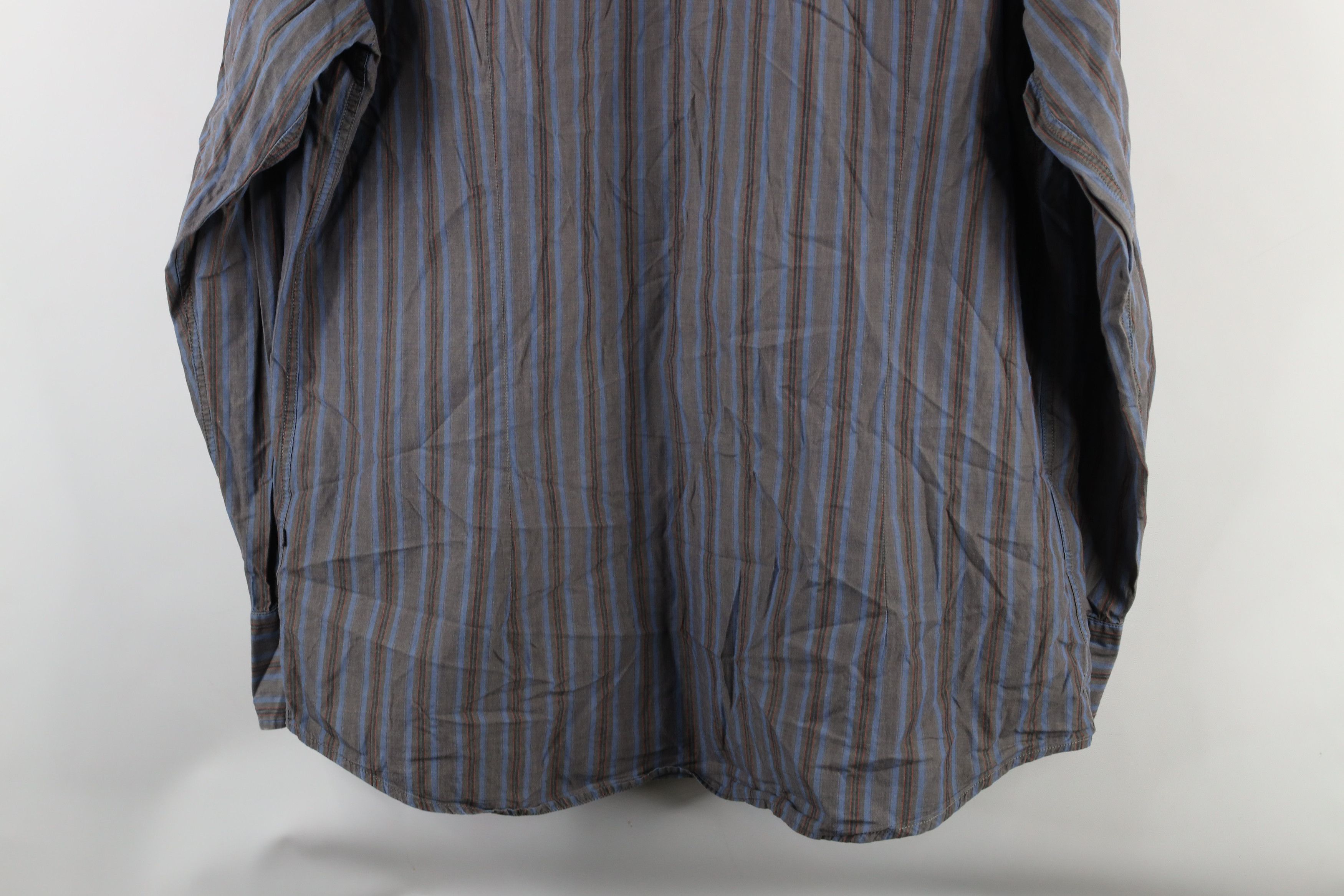 Hugo Boss × Vintage Hugo Boss Bodyline Striped Collared Button Shirt Cotton Size US L / EU 52-54 / 3 - 14 Thumbnail