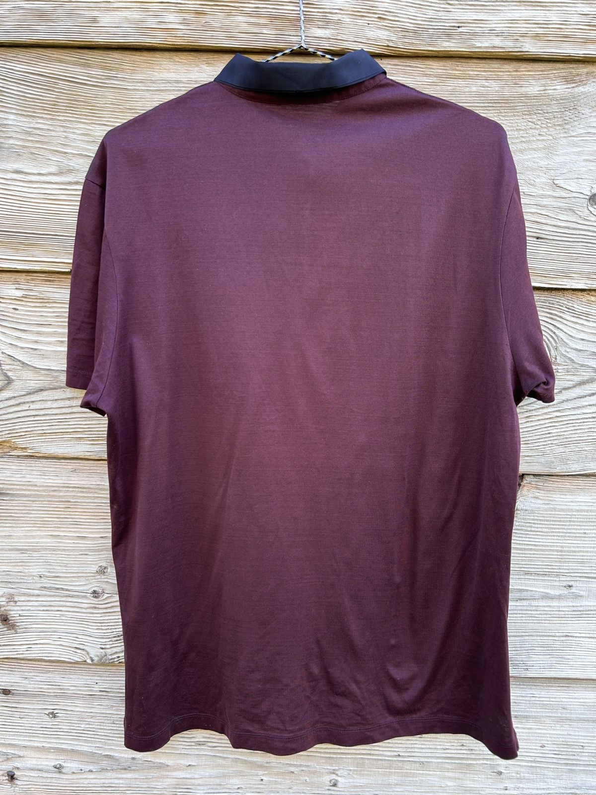 Lanvin Lanvin Lightweight Soft Cotton Polo Shirt In Bordo Size US L / EU 52-54 / 3 - 5 Thumbnail