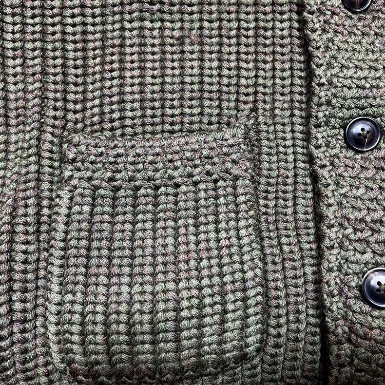 RRL Ralph Lauren RRL Ralph Lauren Thick sweater, green fruit collar, knitte Size US L / EU 52-54 / 3 - 7 Thumbnail