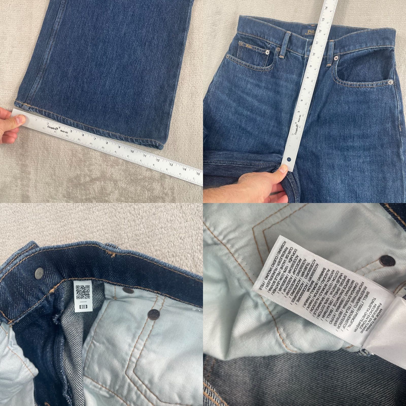 Polo Ralph Lauren Polo Ralph Lauren Jeans Women 26 High-Rise Wide-Leg 30in Blue Cotton Denim 5-Pocket Stretch Vintage: No Size 26" / US 2 / IT 38 - 8 Thumbnail