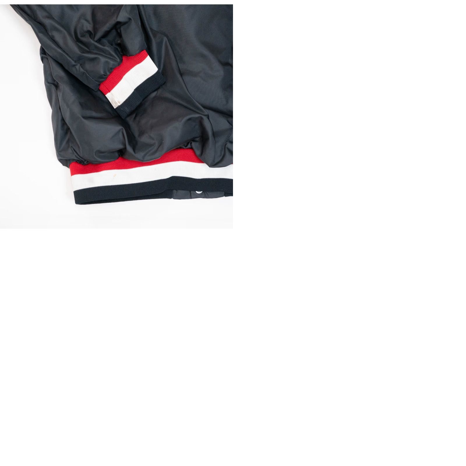 Russell Athletic VINTAGE Russell Athletic Varsity Jacket Shirt L Black Snap Bomber Black Red 80s 90s College NCAA Sports Mens Size US L / EU 52-54 / 3 - 10 Thumbnail