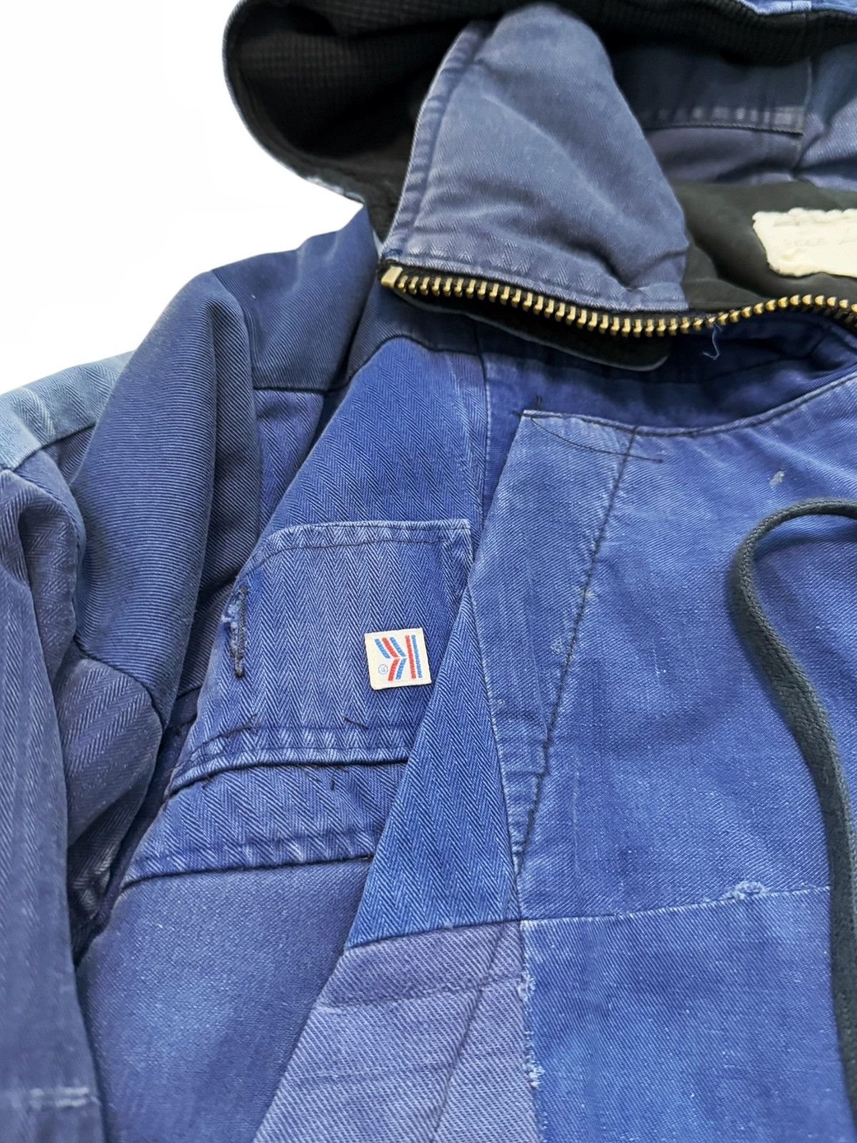 Greg Lauren Showroom Scrap French Workwear Patchwork Puffer Jacket Size US L / EU 52-54 / 3 - 3 Thumbnail