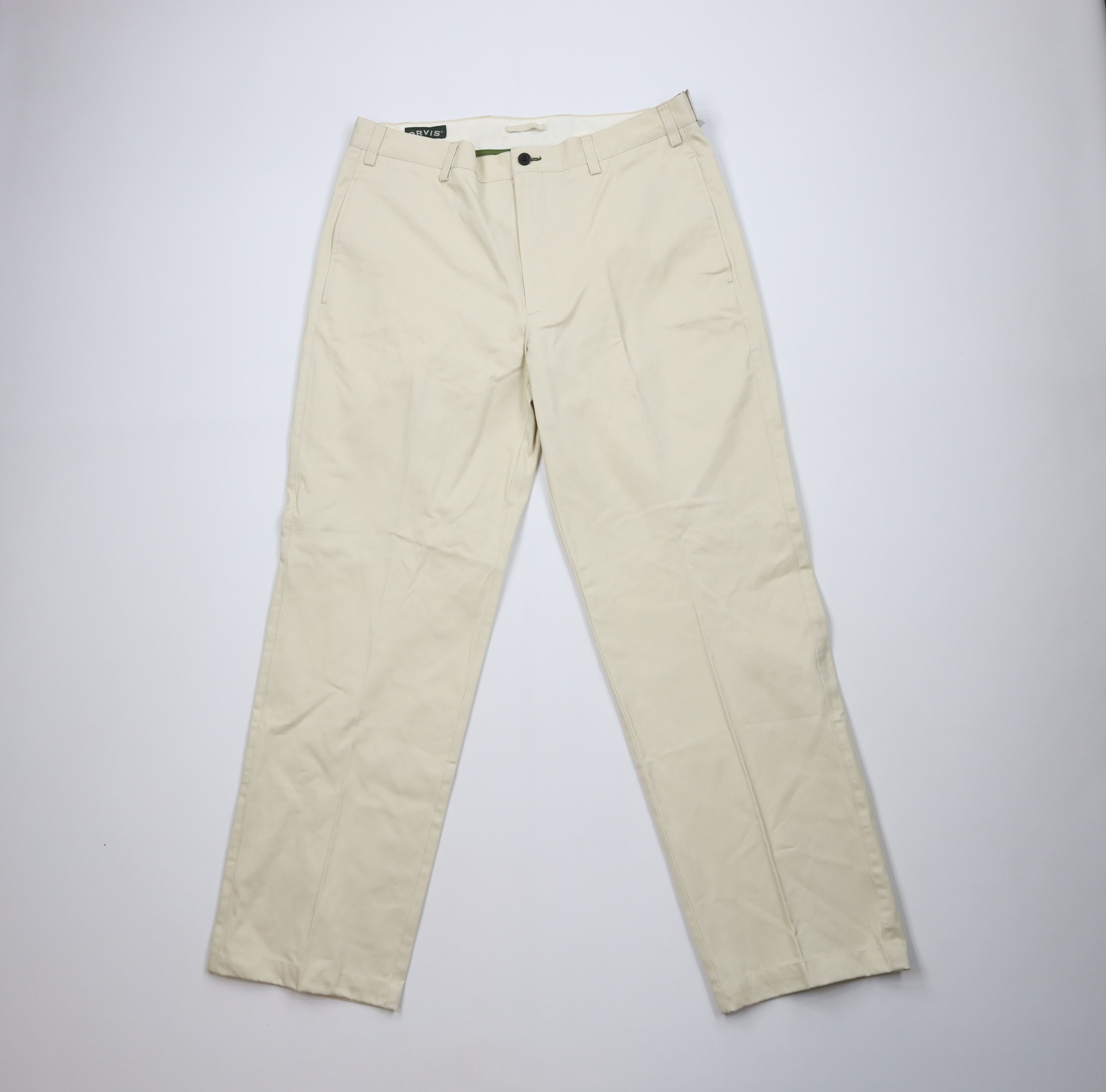 Orvis Deadstock Vintage Orvis Wide Leg Chino Pants Trousers Beige Size US 36 / EU 52 - 1 Thumbnail