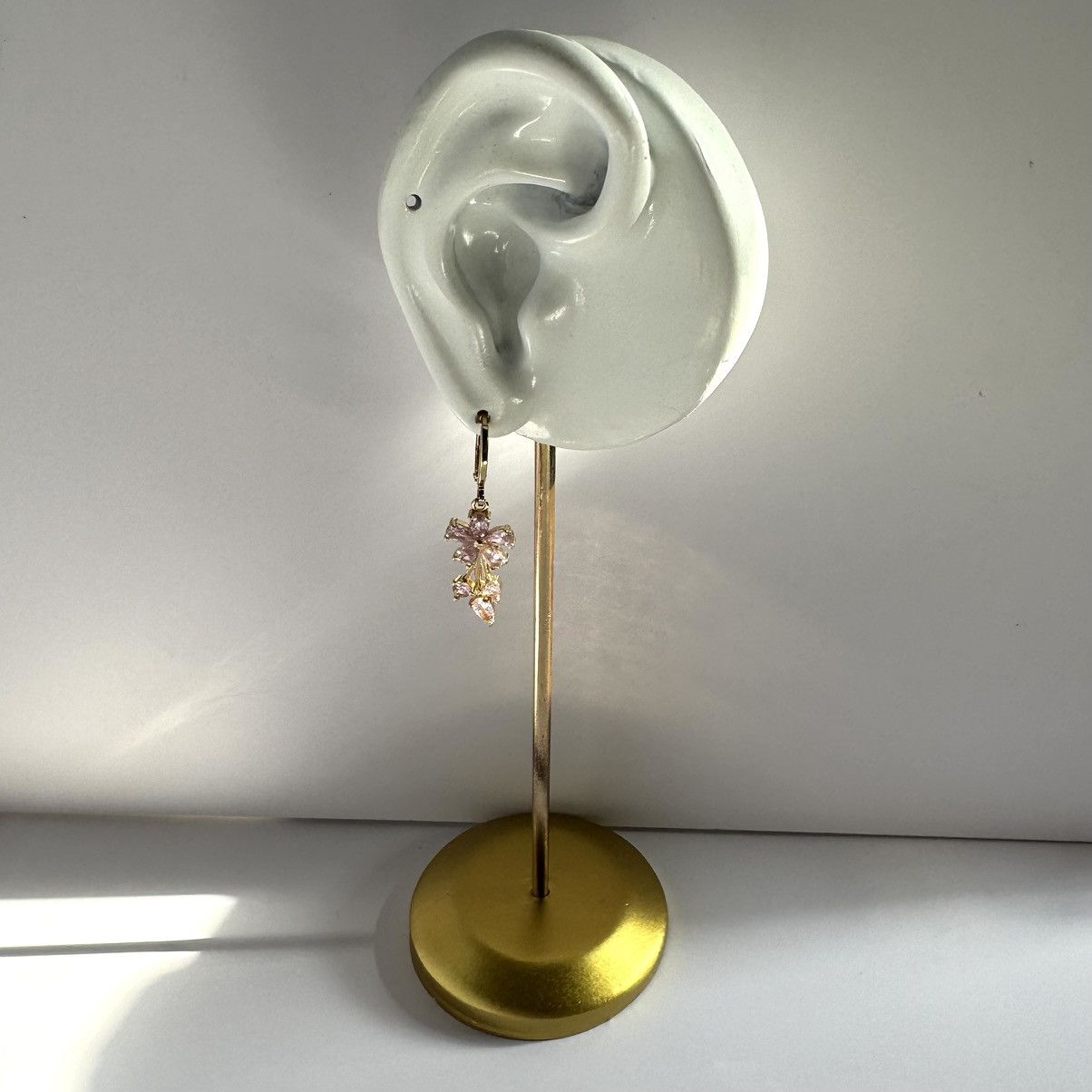 Other Pink Flower Dangle Drop Earrings for Women Size ONE SIZE - 4 Thumbnail