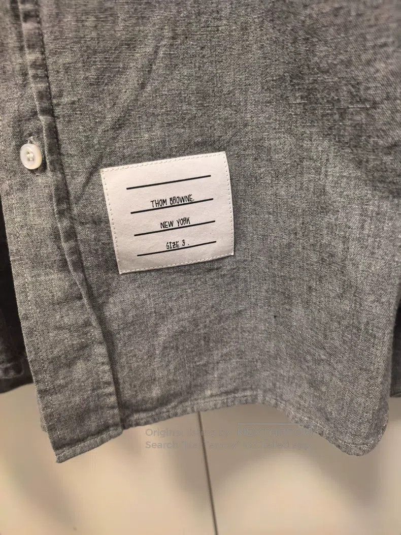 Thom Browne Thom Browne Grey Cotton Long-sleeve Shirt Size US L / EU 52-54 / 3 - 2 Thumbnail