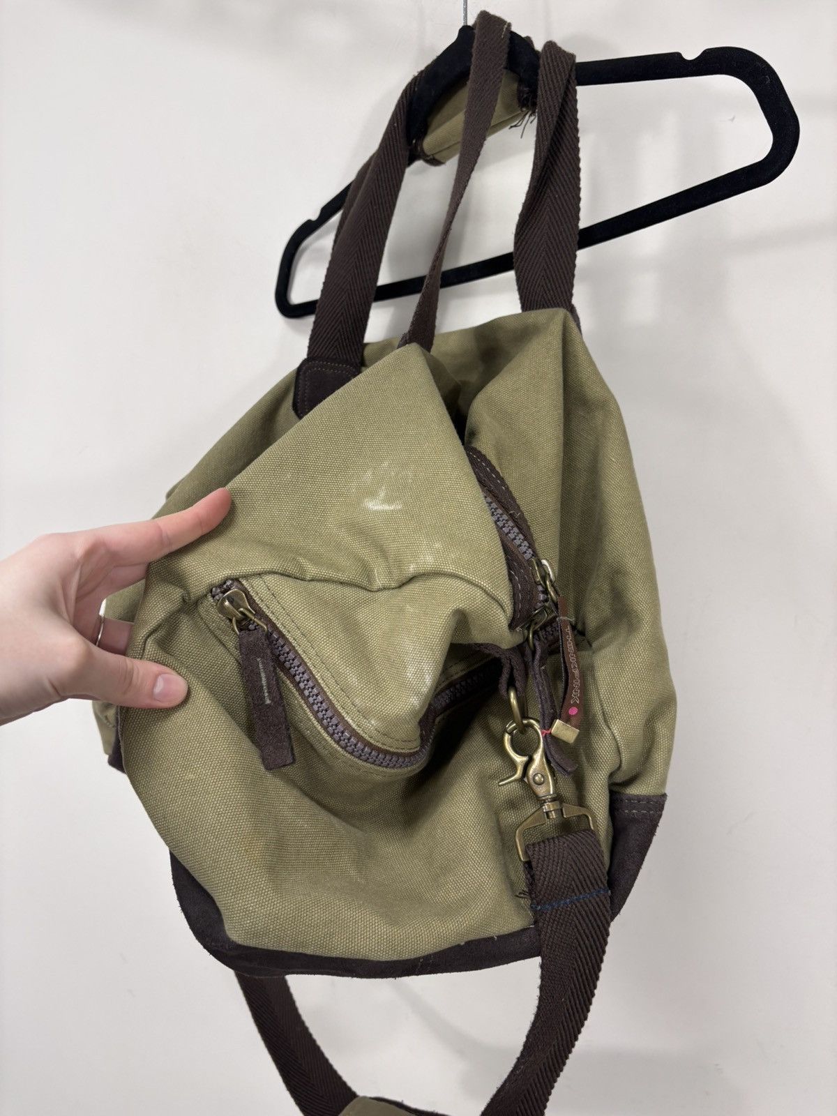 Other Vintage Think Pink Yosemite Canvas Leather Duffle Bag Size ONE SIZE - 7 Thumbnail