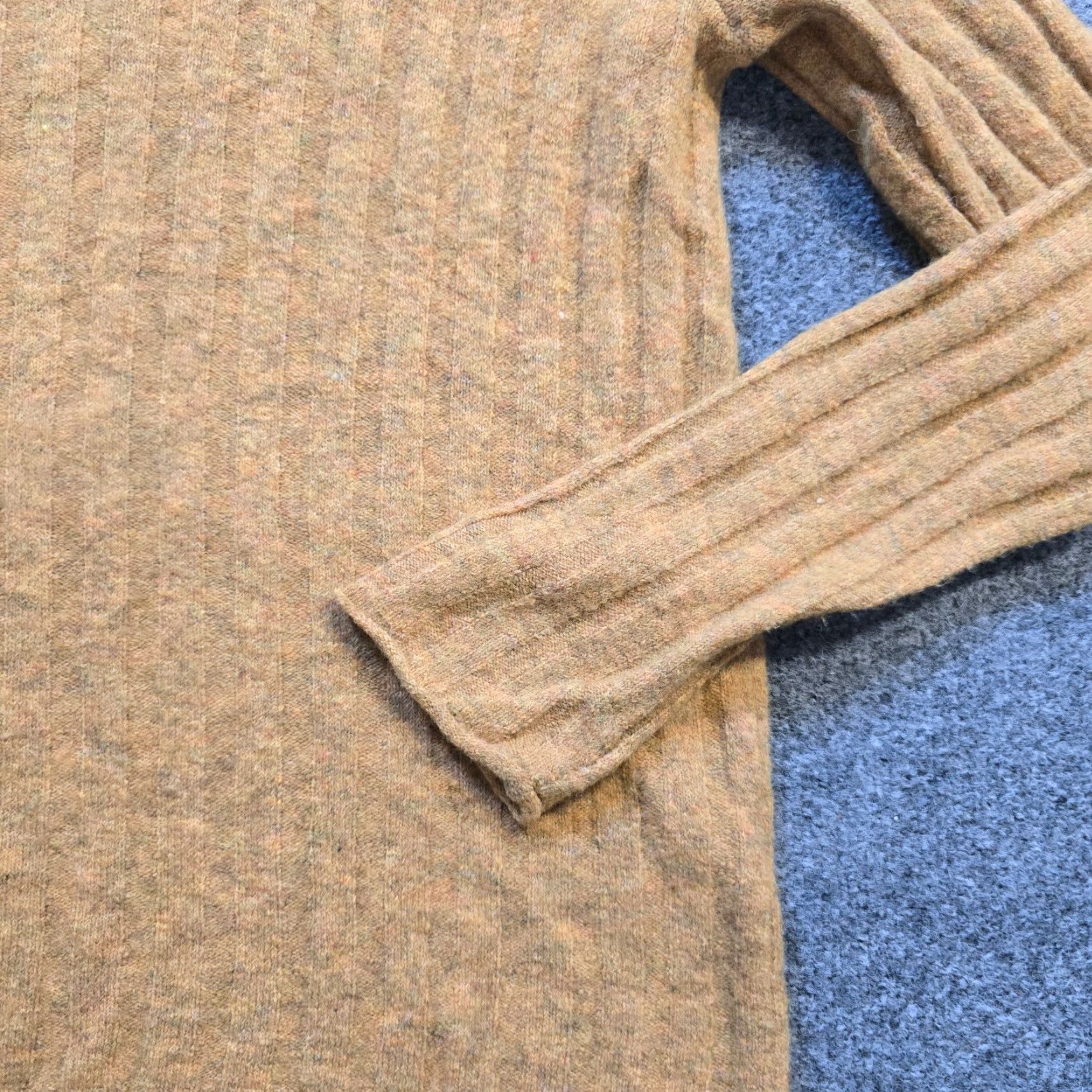 Madewell Madewell Sweater Womens Medium Brown Orange Merino Wool Alpaca Ribbed Knit Pullover Size M / US 6-8 / IT 42-44 - 3 Thumbnail