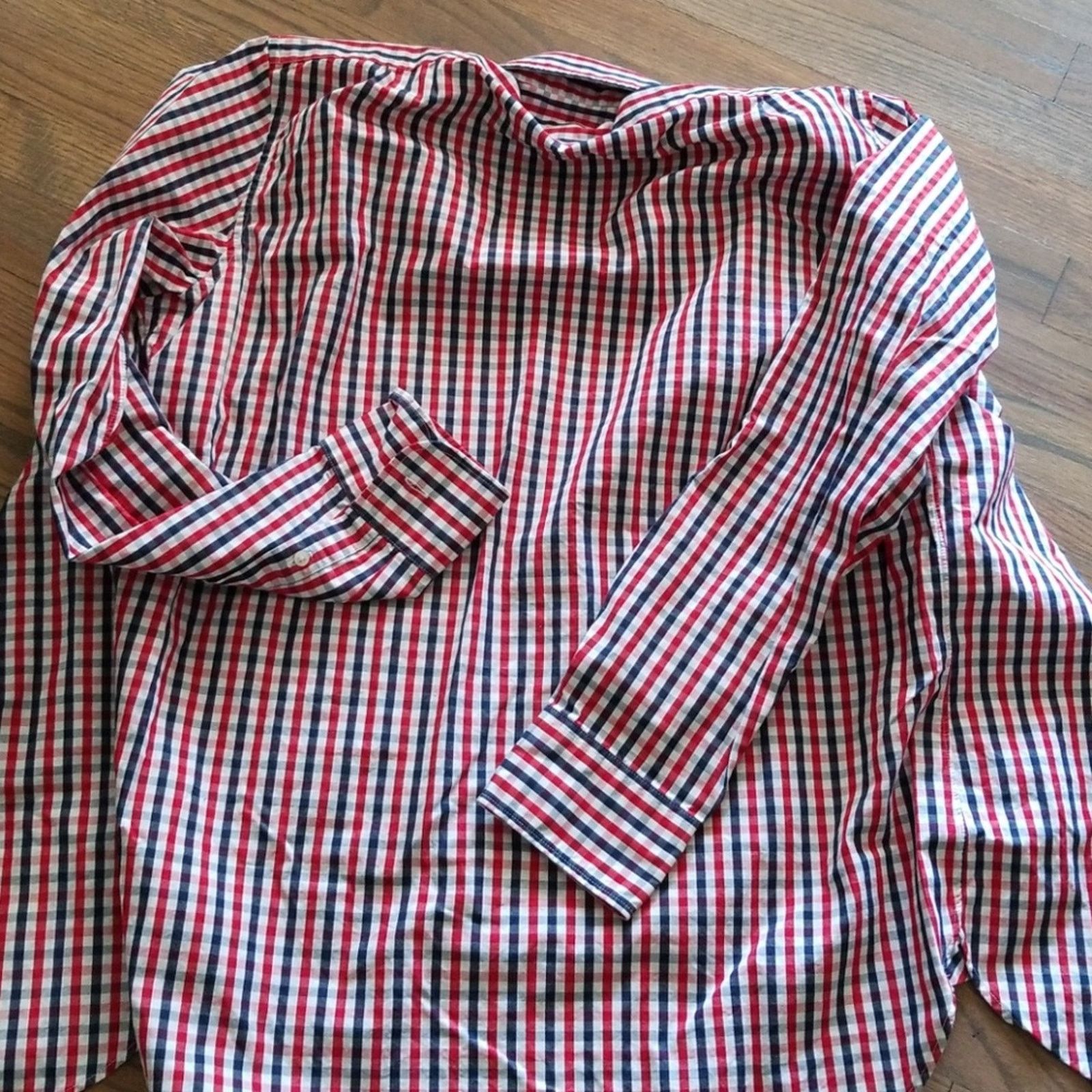 J.Crew Red White & Blue J. Crew Check Button Down Size US M / EU 48-50 / 2 - 4 Thumbnail