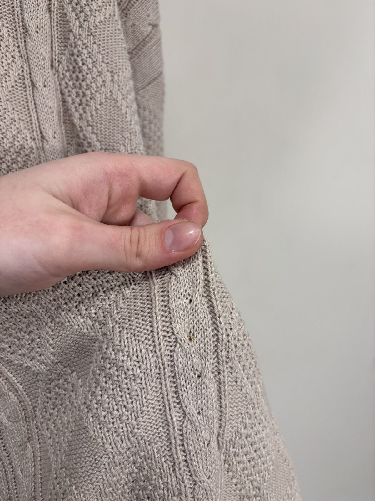 Pringle Of Scotland Vintage Pringle Of Scotland Beige Cable Knit Cotton Sweater Size US M / EU 48-50 / 2 - 6 Thumbnail