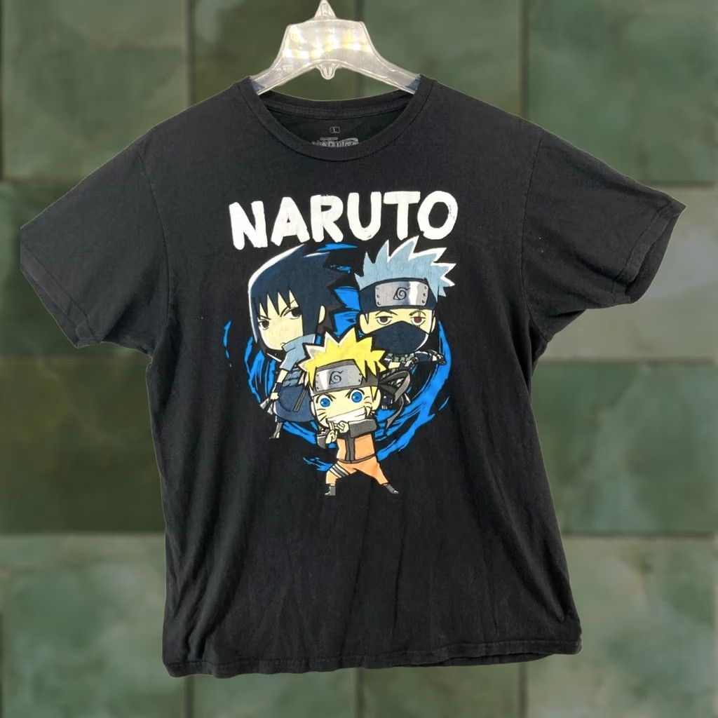 Ripple Junction Ripple Junction Naruto Shippuden Mens TShirt L Black Anime Graphic Print Crew Neck Short Sleeve Casual Shirt Size US L / EU 52-54 / 3 - 1 Thumbnail