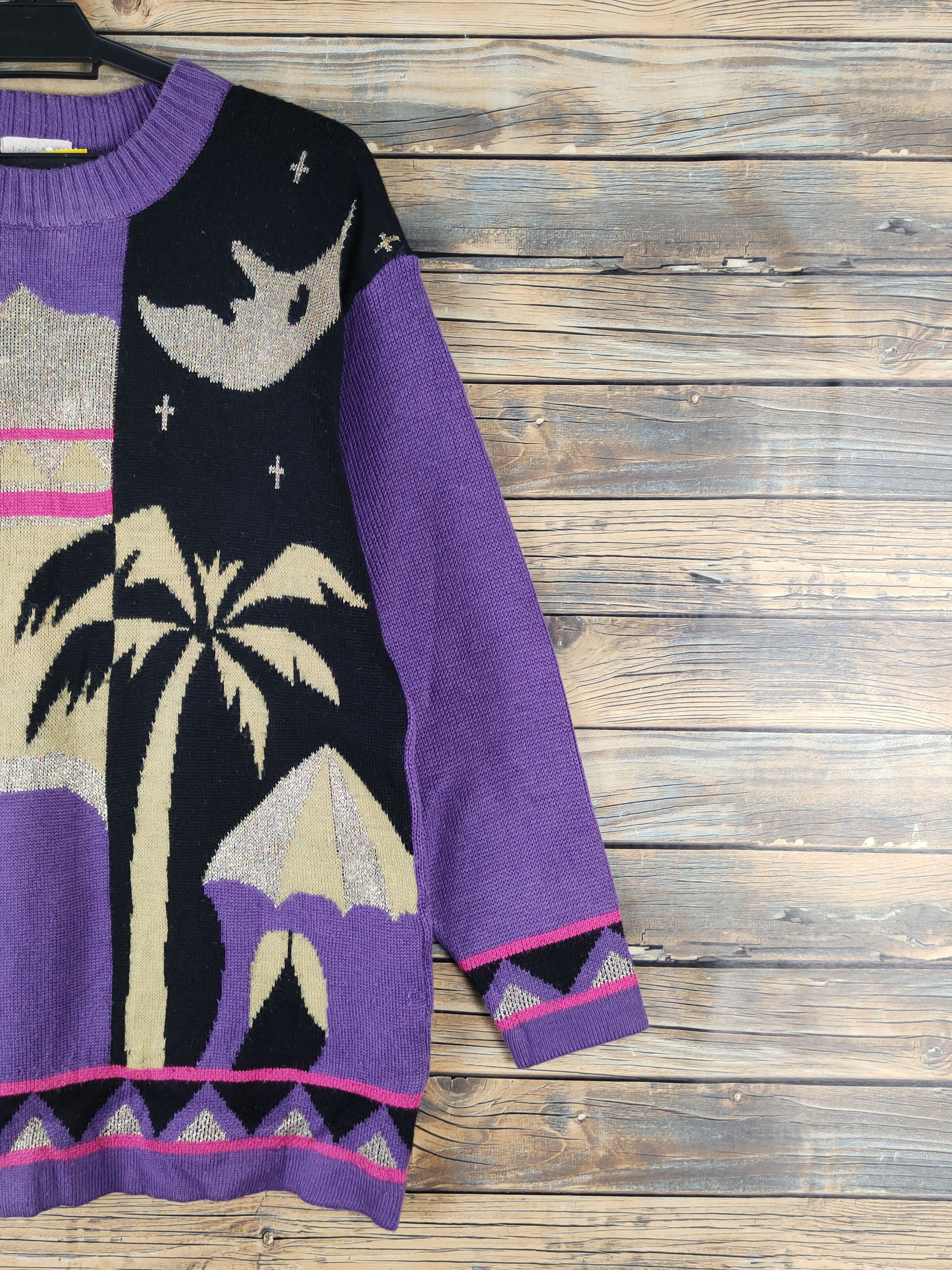 Japanese Brand × Vintage Ladies Wear Purple Knitwear vintage #W1536 Size L / US 10 / IT 46 - 5 Thumbnail