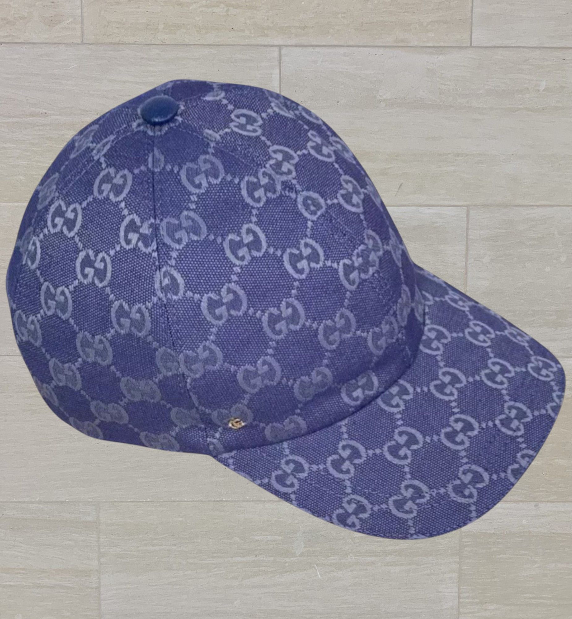 Gucci GG Monogram Canvas Cotton Baseball Cap Head Hat