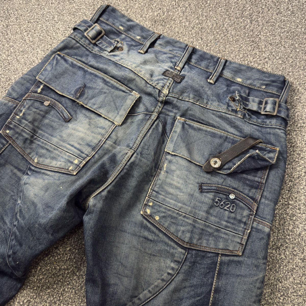 G-Star Archive R33/01 Trail 5620 Tapered Raw Whisker Washed Denim Size US 31 - 9 Thumbnail