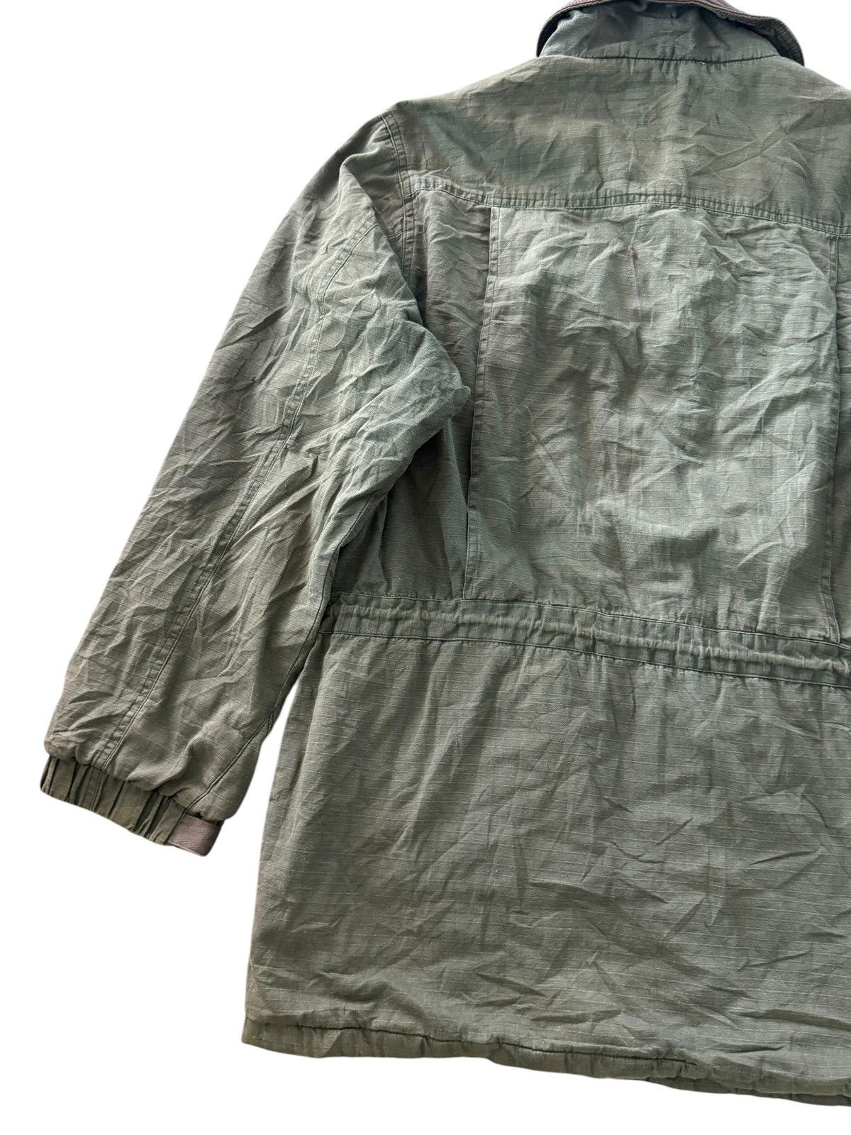 Japanese Brand Vintage Trail Design Hunting Jacket Olive Leather Collar Size US M / EU 48-50 / 2 - 8 Thumbnail