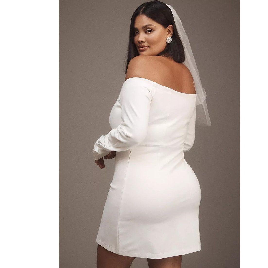 Anthropologie NWT BHLDN Gianna Off-The-Shoulder Twofer Dress $160 SMALL Size S / US 4 / IT 40 - 5 Thumbnail