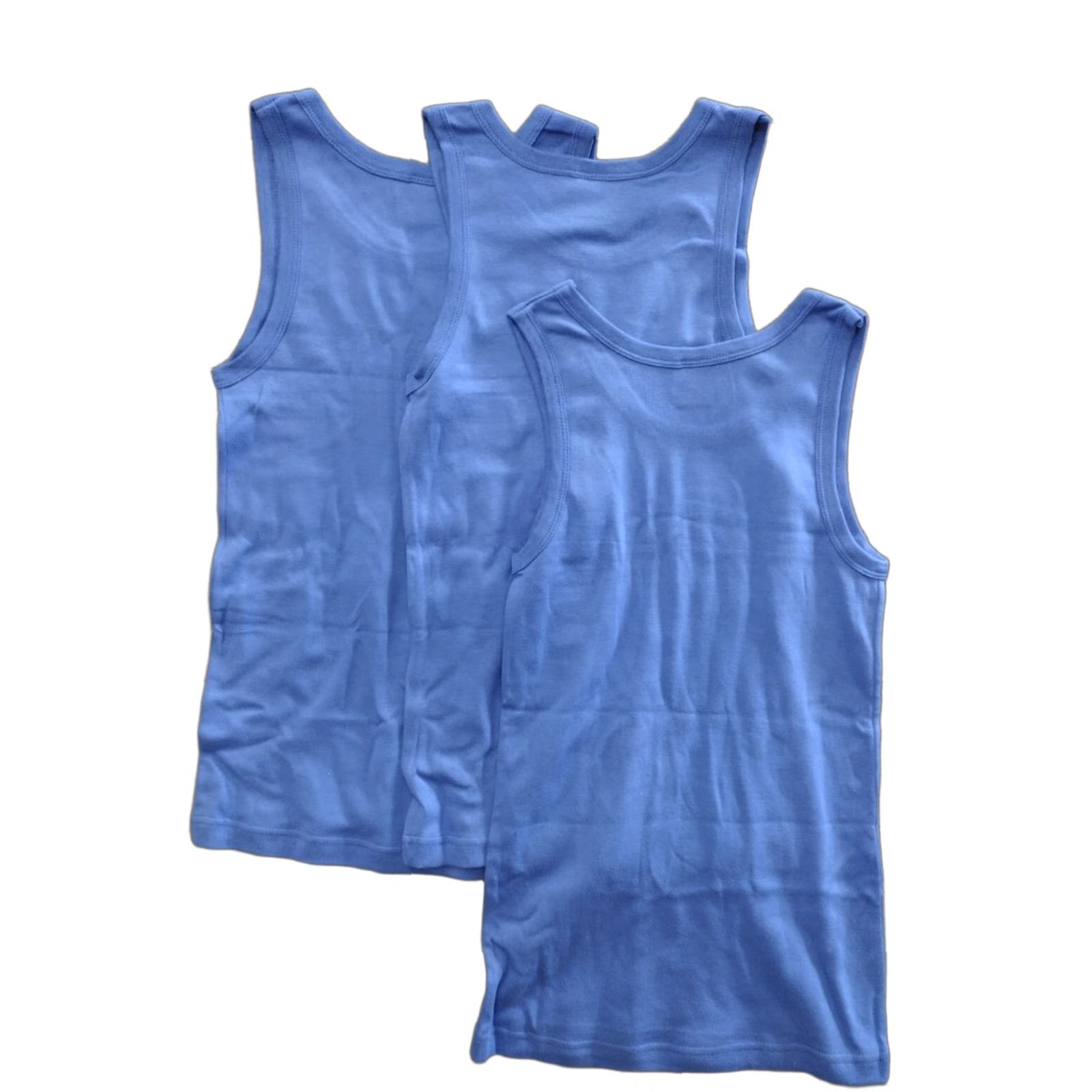 Superga Super Tank Top Women’s Blue 100% Cotton Sleeveless 3-Pack Size 14 Small Shirt Womens Tank Blue 3-Pack 14 Small 100% Cotton Sleeveless Tank Top Size S / US 4 / IT 40 - 1 Thumbnail