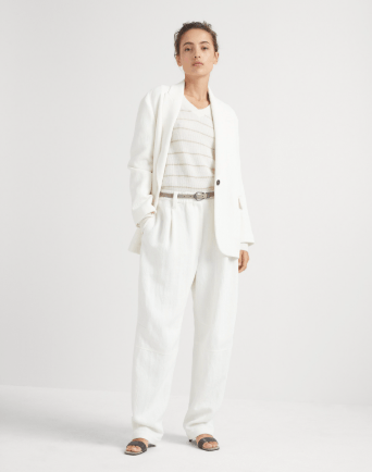 Brunello Cucinelli o1la1rc1a0425 Pants in White Size 27" / US 4 / IT 40 - 4 Thumbnail