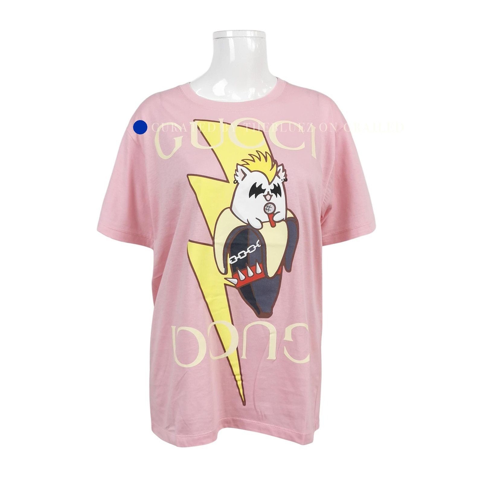 Gucci Pink Graphic T-Shirt with Animal Design Size US XS / EU 42 / 0 - 1 Thumbnail