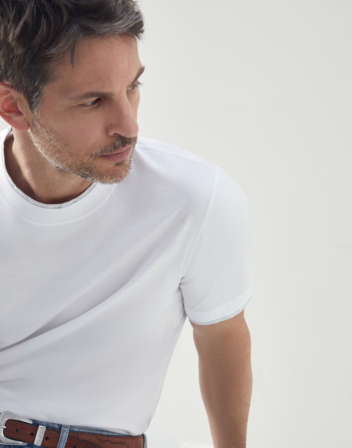 Brunello Cucinelli Brunello Cucinelli White Crew Neck T-Shirt 100% Cotton Size US M / EU 48-50 / 2 - 3 Thumbnail