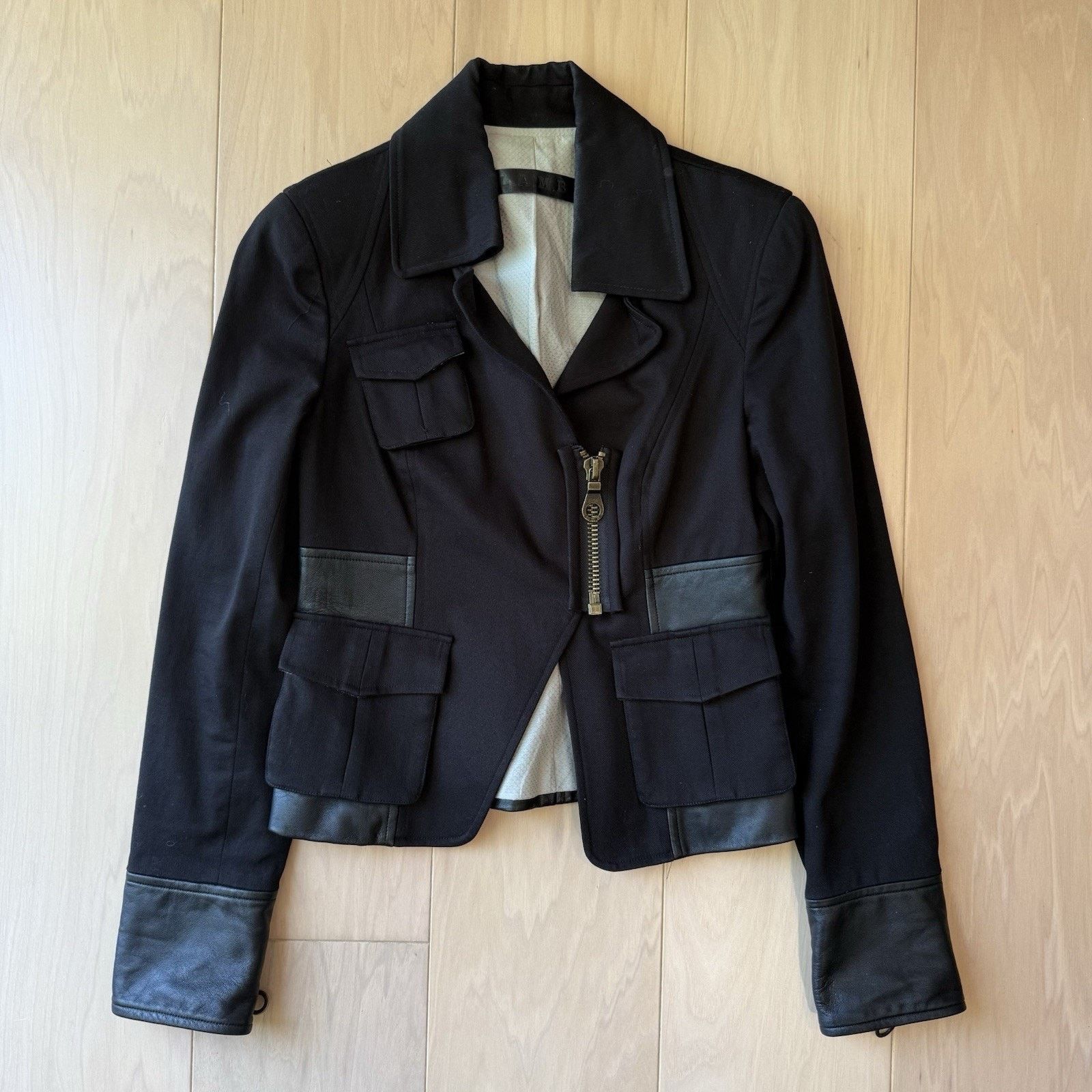 L.A.M.B. L.A.M.B. Motorcycle Jacket Women's 2 Black Blazer Designer Size XS / US 0-2 / IT 36-38 - 2 Thumbnail