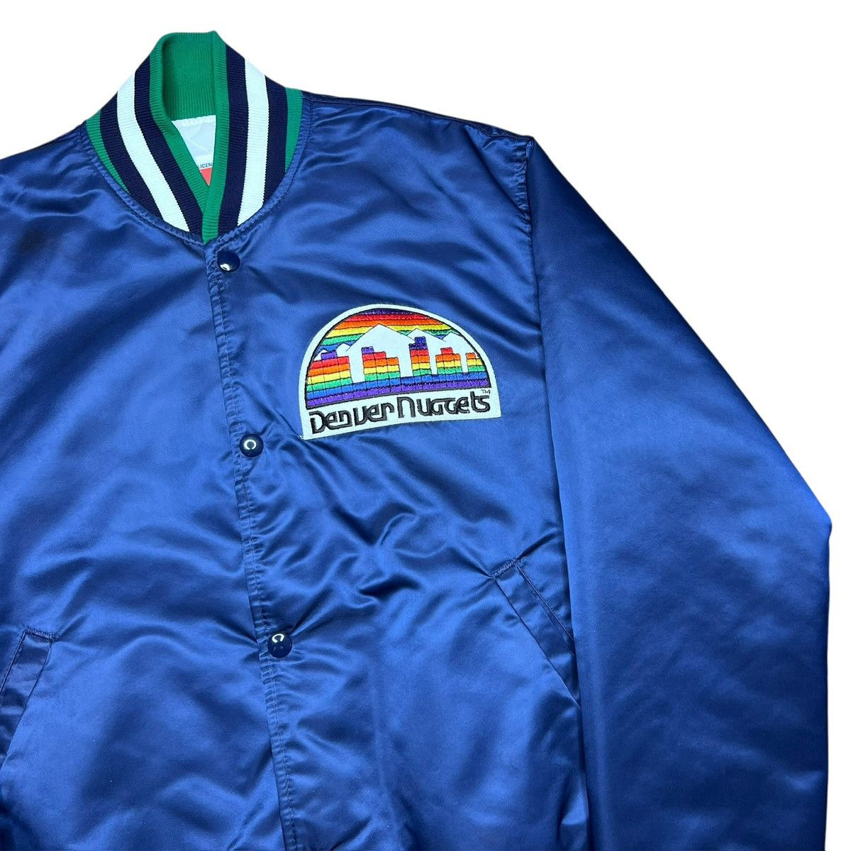 Starter Vintage 1980s NBA Denver Nuggets Starter Satin Bomber Jacket Size US M / EU 48-50 / 2 - 19 Thumbnail