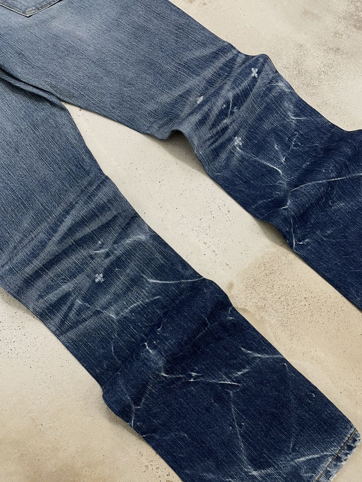 Japanese Brand Vintage Japan Designer 90’s Made Nippon Distressed War Jeans Size US 32 / EU 48 - 9 Thumbnail