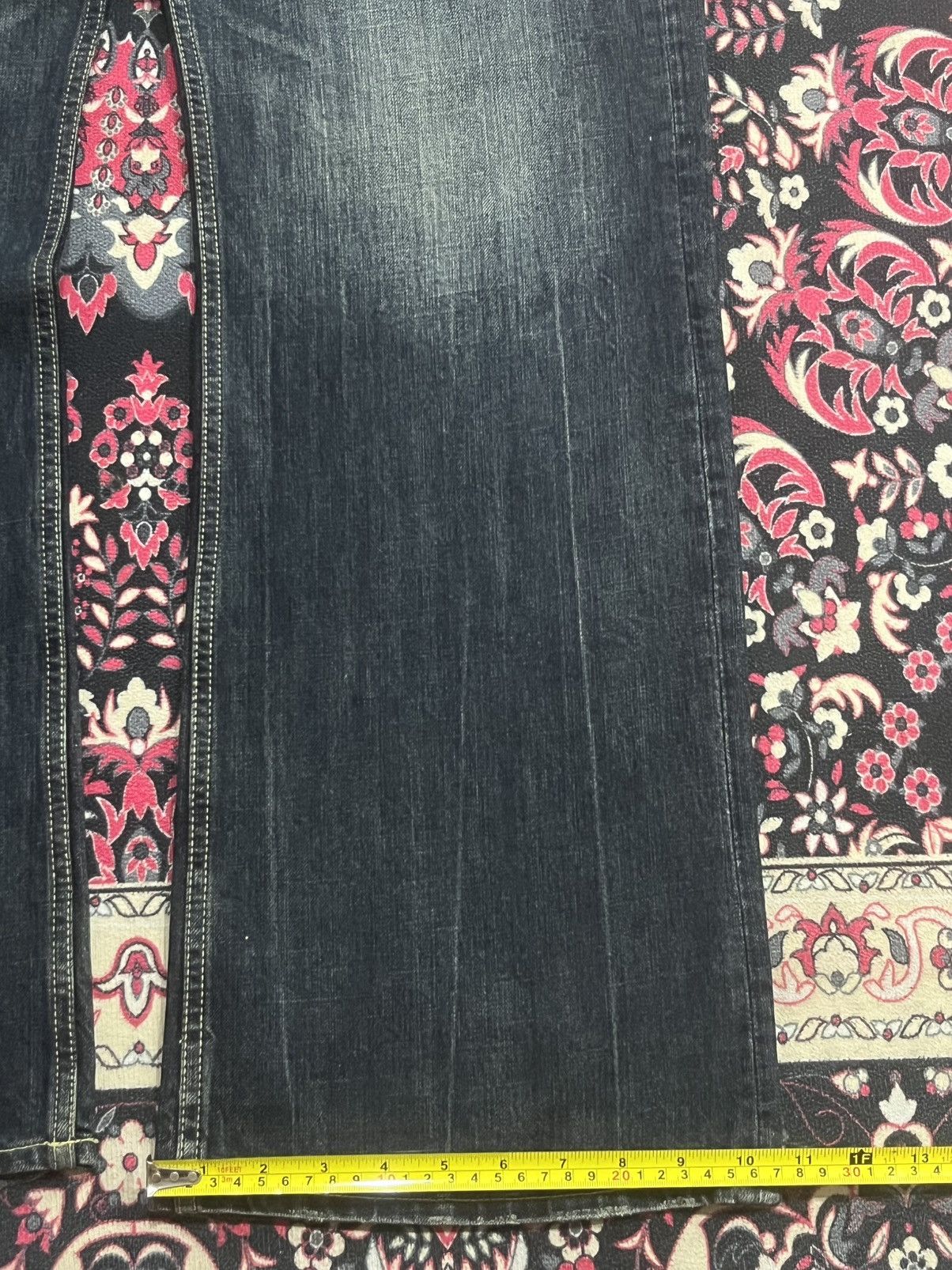 If Six Was Nine Vintage Japanese Agate Rhinestone Angelic Wing Flare Jeans Size US 36 / EU 52 - 14 Thumbnail