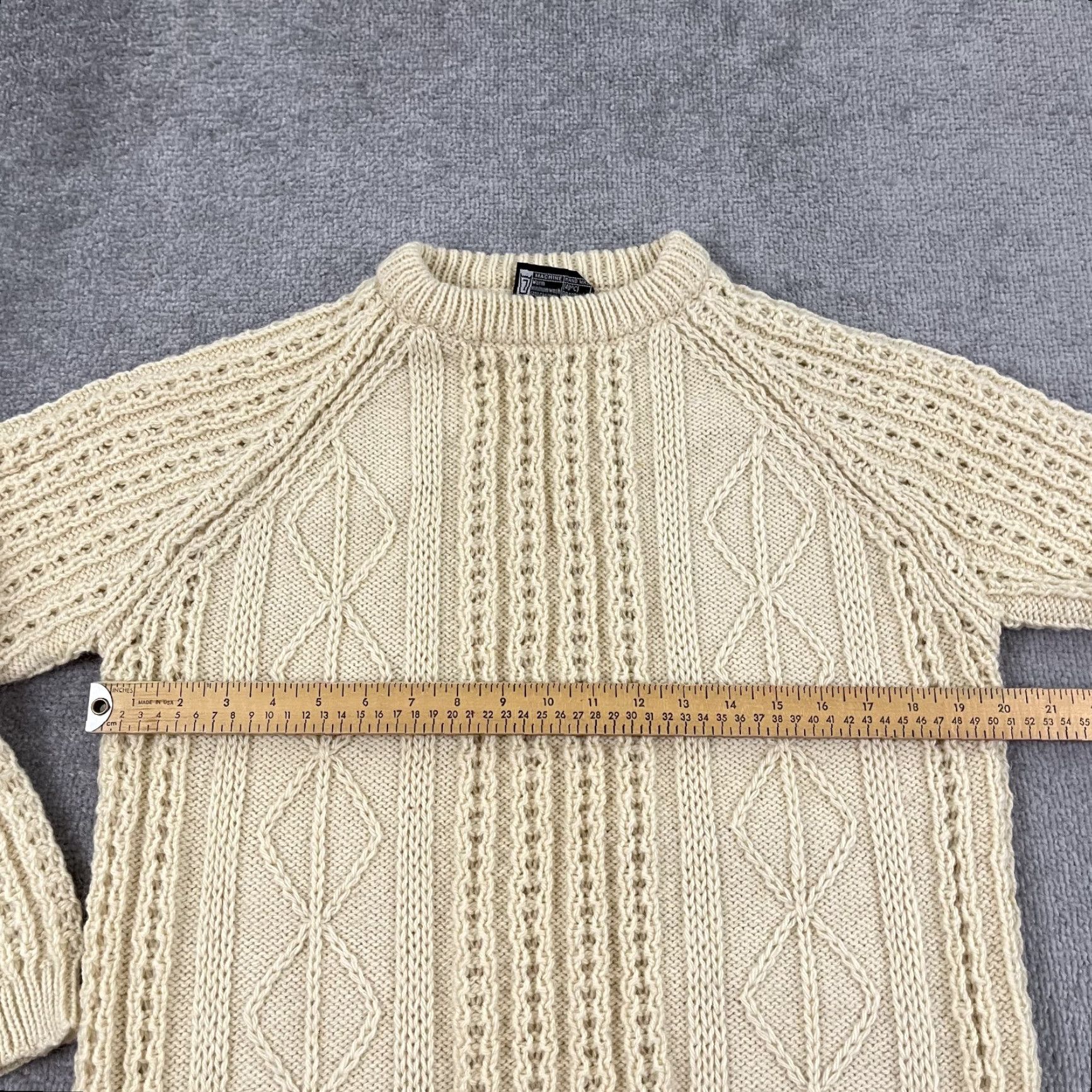 Vintage Gaeltarra Womens Sweater Crew Neck Knit Pullover Medium Fall Winter Brown Fisherman Vintage Classic Size S / US 4 / IT 40 - 4 Thumbnail