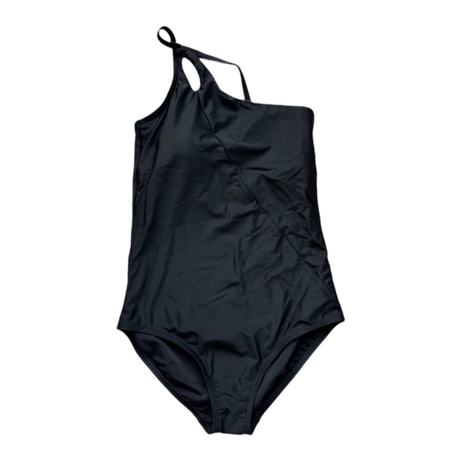 Lands' End Lands' End Plus Size 20W Black One-Shoulder Swimsuit Size 3XL / US 20-22 - 2 Thumbnail