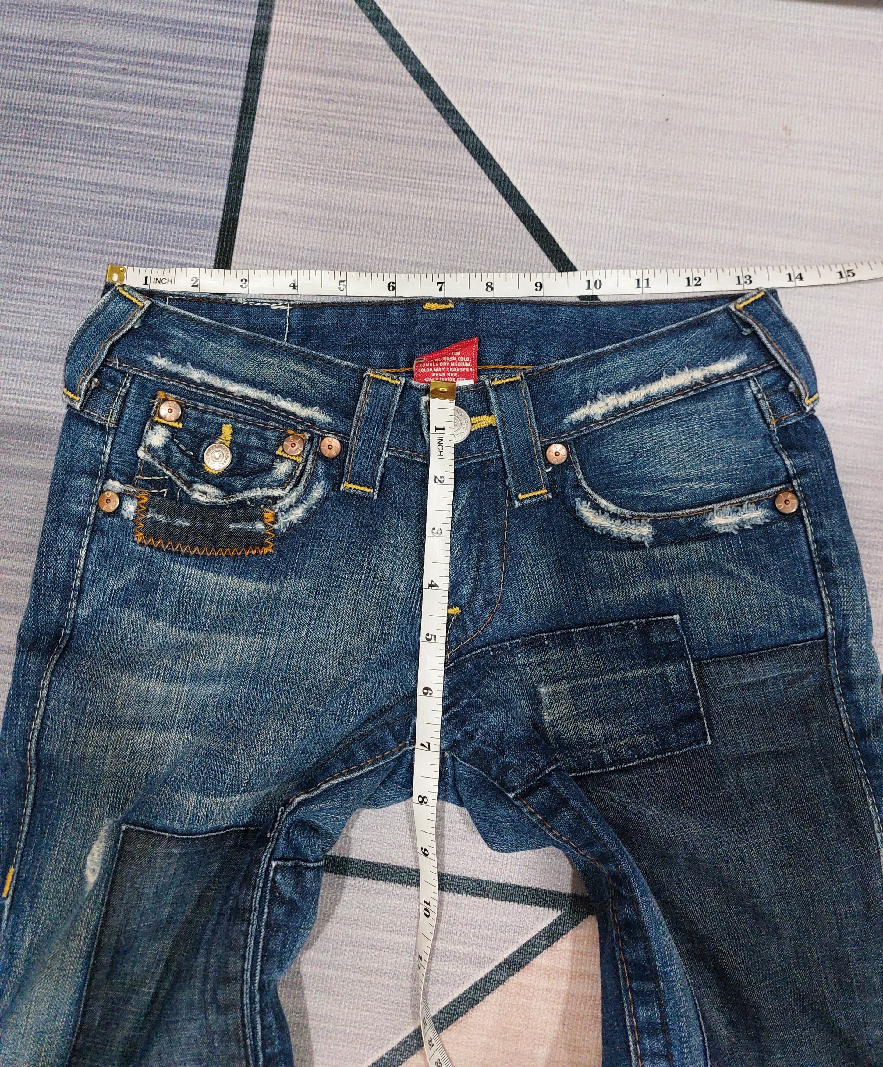 True Religion × Vintage TRUE RELIGION JOEY PATCHWORK JEANS Size 27" / US 4 / IT 40 - 16 Thumbnail