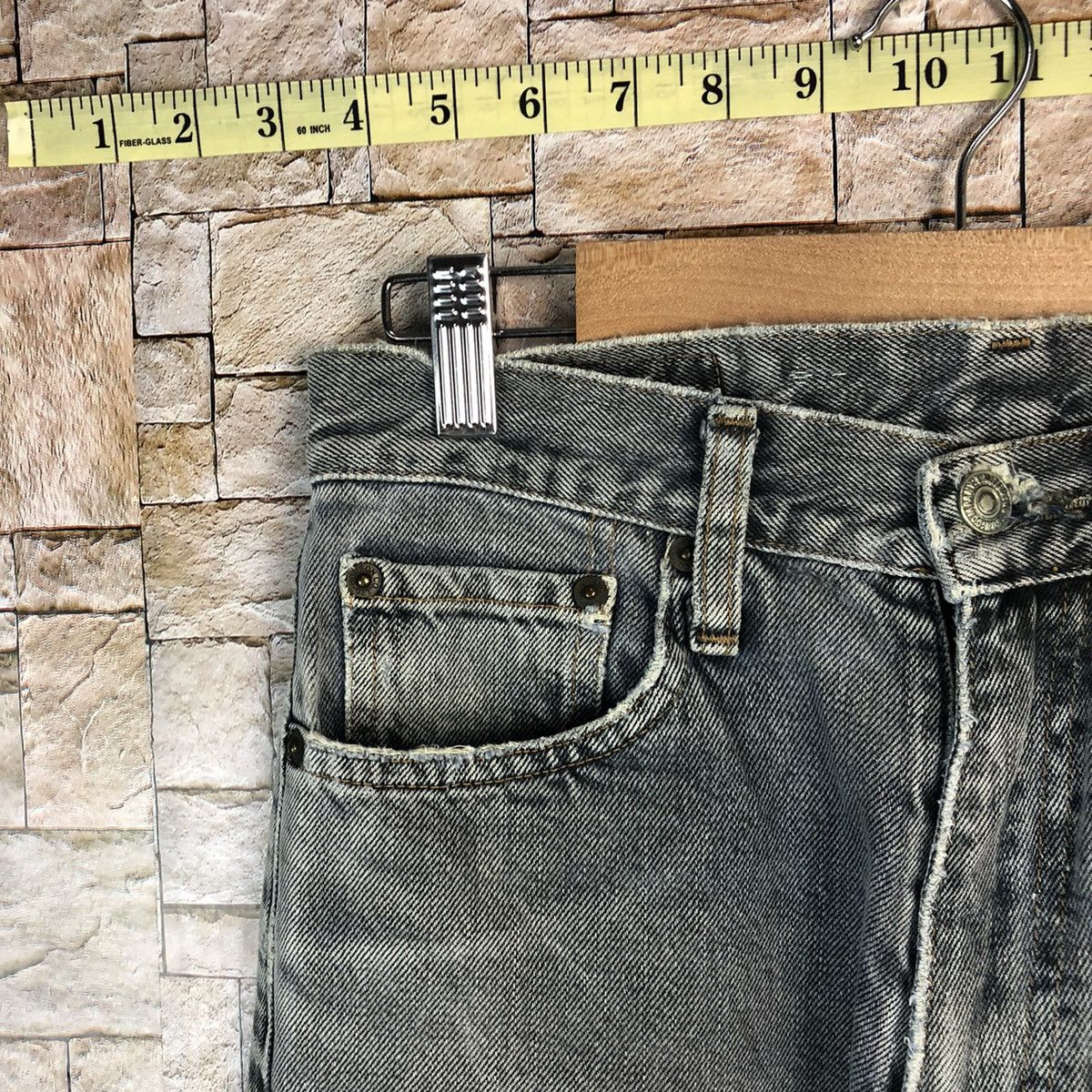 Japanese Brand Bobson Black Distressed ripped Denim Pants #A978 Size US 28 / EU 44 - 7 Thumbnail