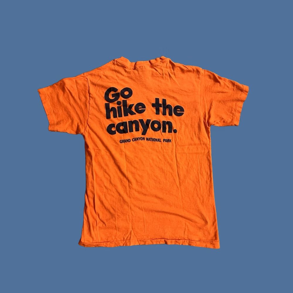 Hanes VINTAGE Go Hike The Grand Canyon Arizona Shirt Men’s M Orange Hanes T-Shirt Short Sleeve Crew Neck 80s Mens Size US M / EU 48-50 / 2 - 1 Thumbnail