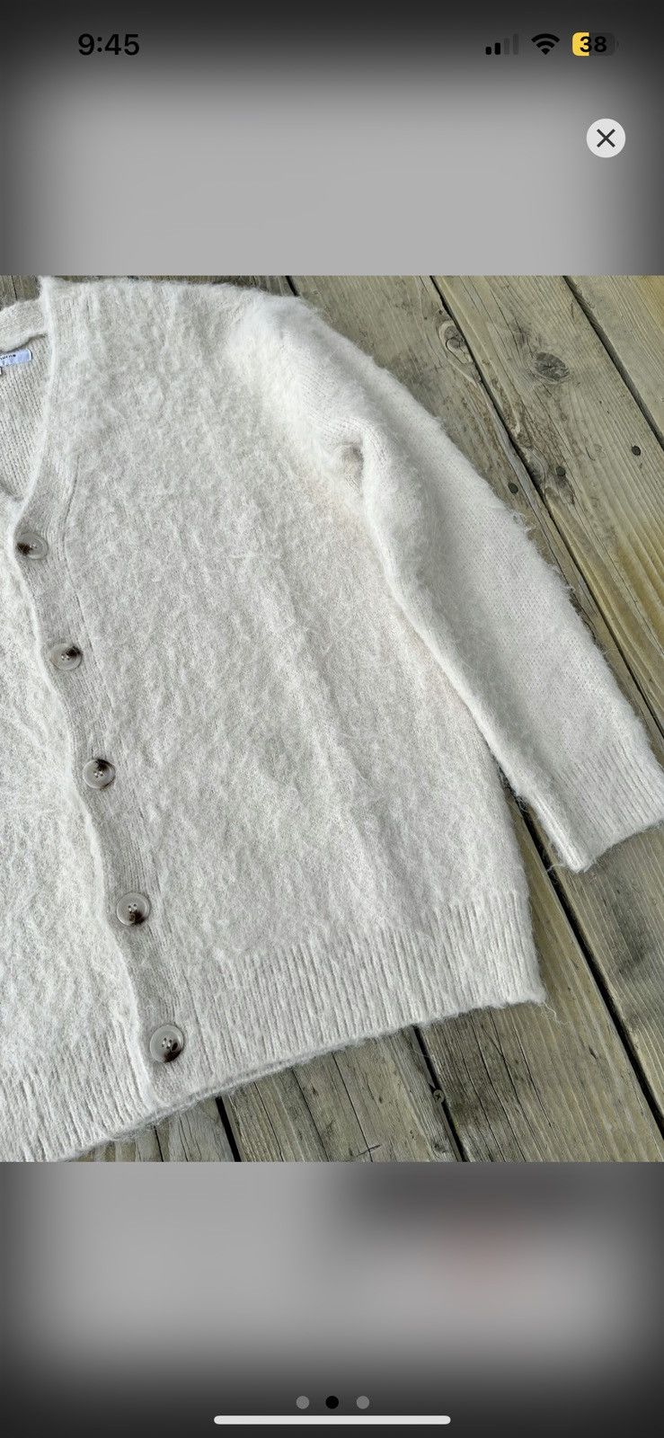 Vintage Shag Cardigan Cream Size US M / EU 48-50 / 2 - 4 Thumbnail