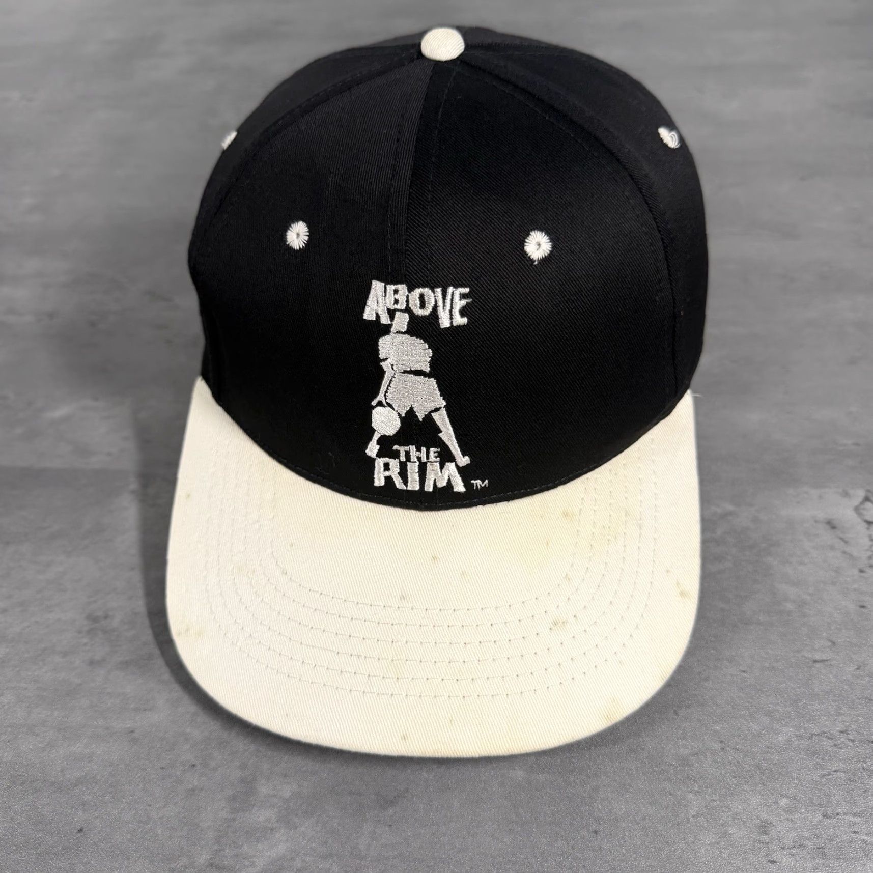 Vintage VINTAGE 90s Above The Rim Snapback Hat Black White Basketball Movie Promo Tupac Size ONE SIZE - 2 Thumbnail
