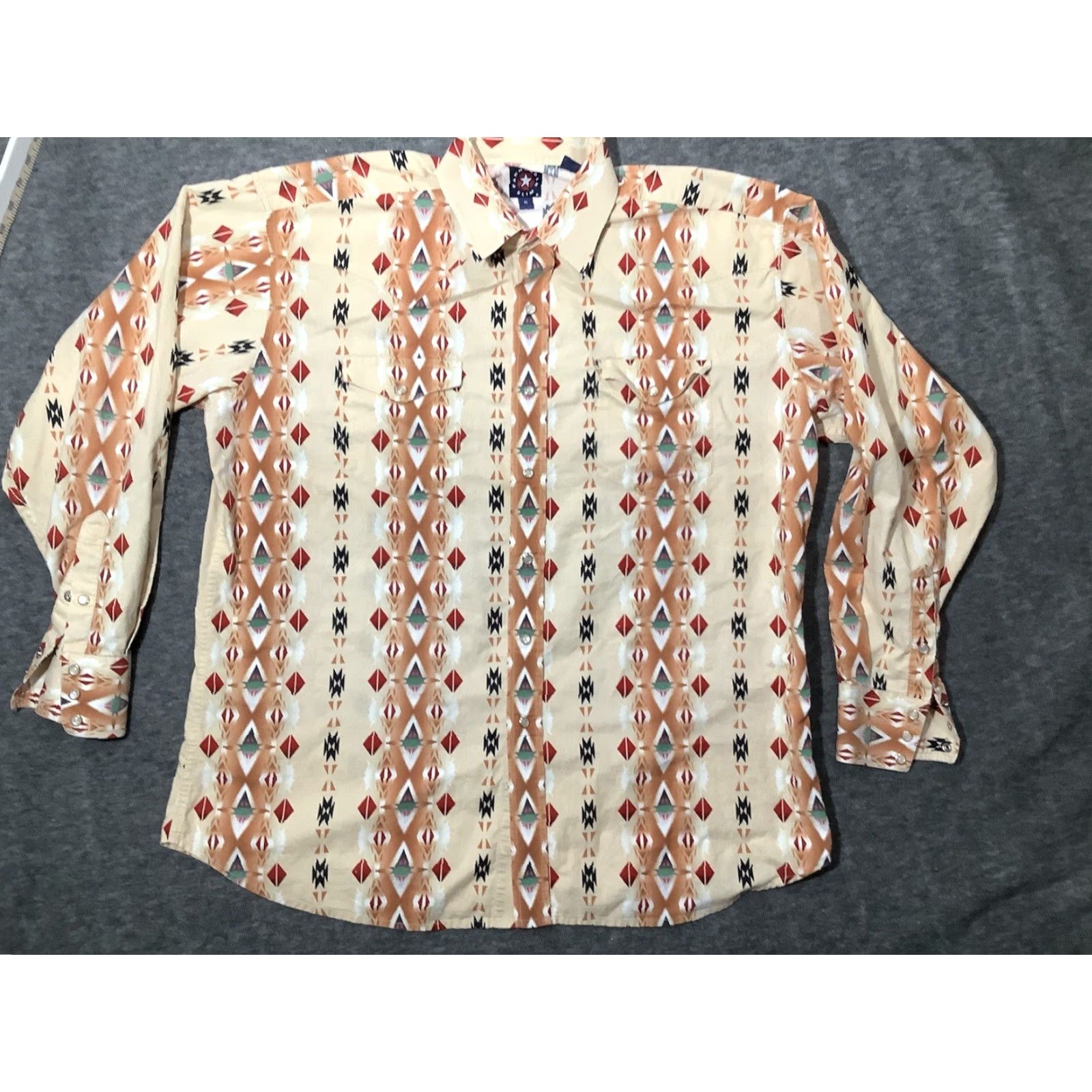 Vintage VINTAGE Panhandle Slim Western Shirt Mens XL Pearl Snap Tribal Print Cowboy Rodeo Shirt Size US XL / EU 56 / 4 - 2 Thumbnail