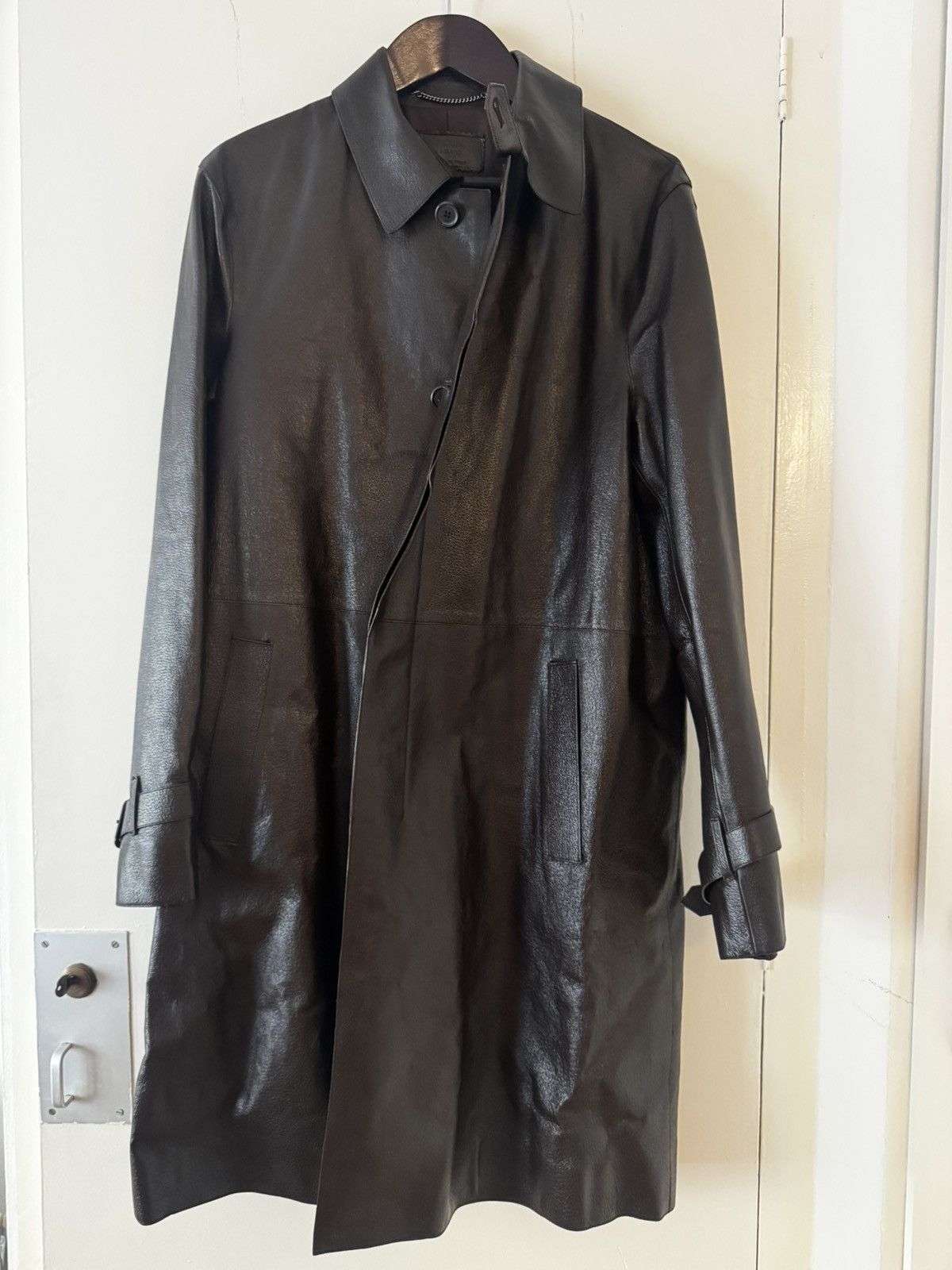 Prada Prada Milano Leather Overcoat (Brown Calfskin) Size US M / EU 48-50 / 2 - 1 Thumbnail