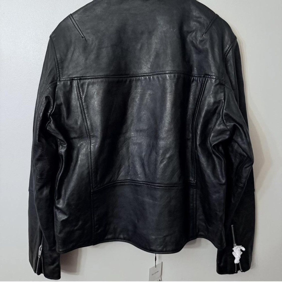 Zara Zara Genuine Leather Biker Jacket Size US XL / EU 56 / 4 - 2 Thumbnail