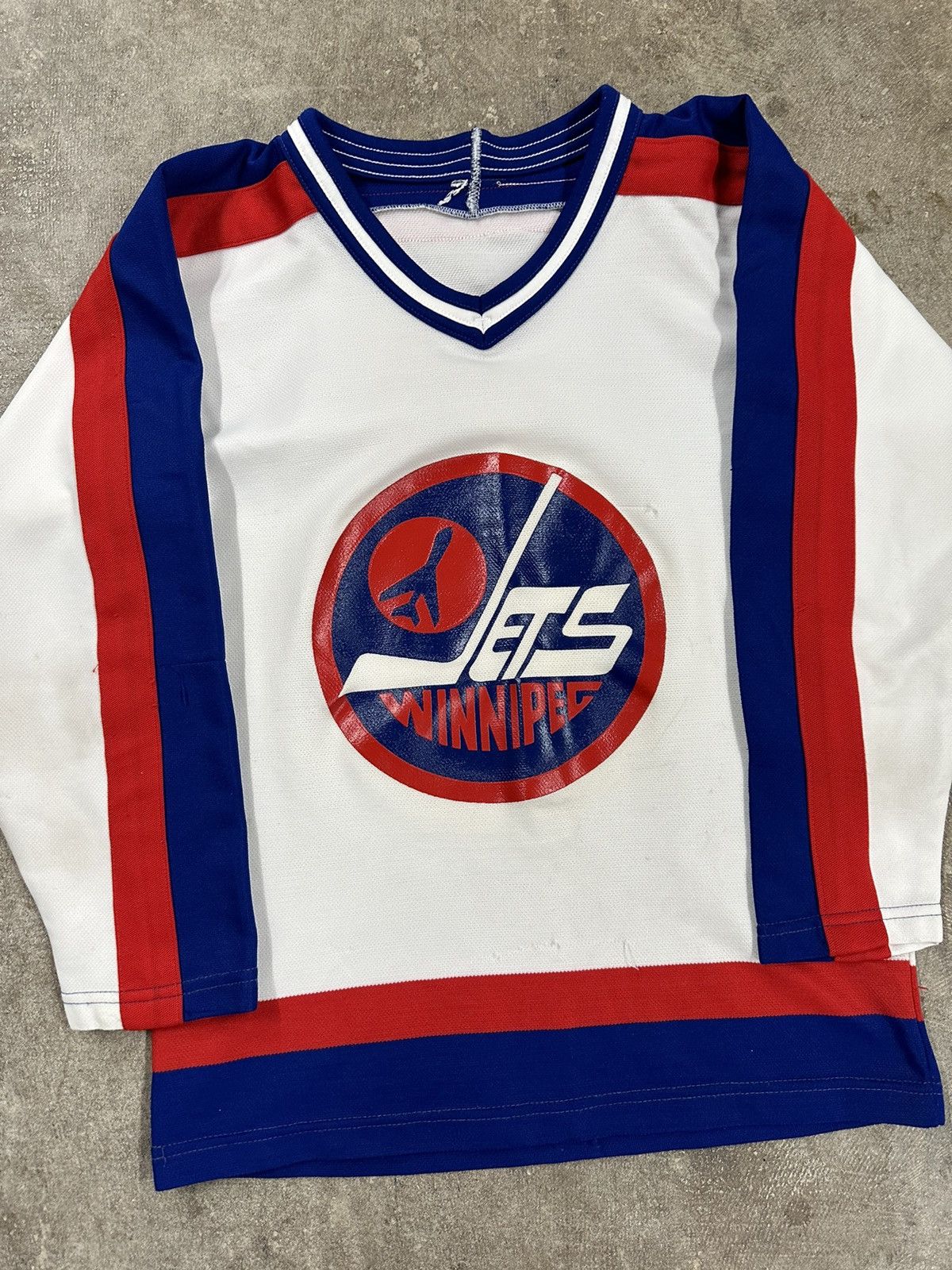 Ccm Vintage 80s CCM Winnipeg Jets NHL Hockey Jersey YOUTH Size XS / US 0-2 / IT 36-38 - 3 Thumbnail