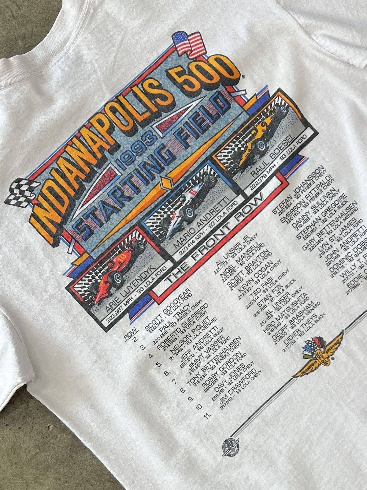 NASCAR Vintage 1993 77th Indianapolis 500 Racing Tee MiUSA XL Size US XL / EU 56 / 4 - 4 Thumbnail