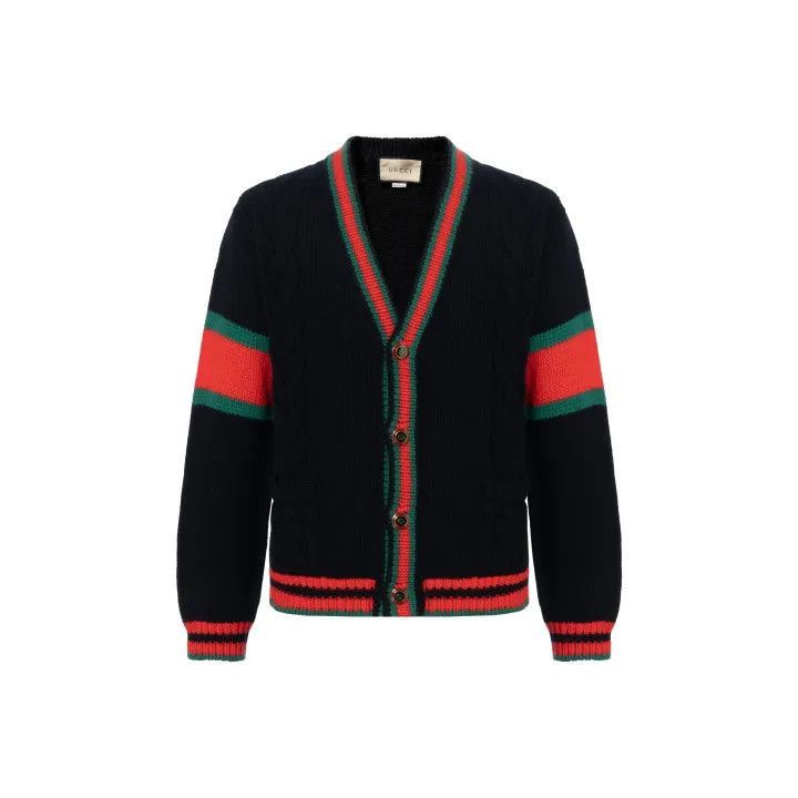 Gucci Gucci Gucci Color-Blocked V-Neck Knit Sweater -2506 Size US L / EU 52-54 / 3 - 1 Thumbnail